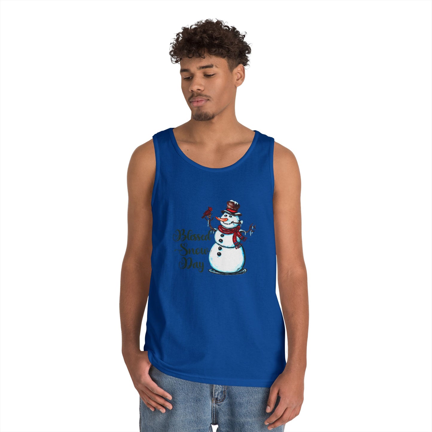 Blessed Snow Day Unisex Heavy Cotton Tank Top