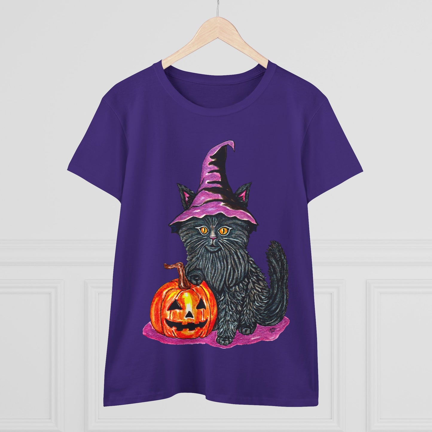 Halloween Kitty Women's Midweight Cotton Tee