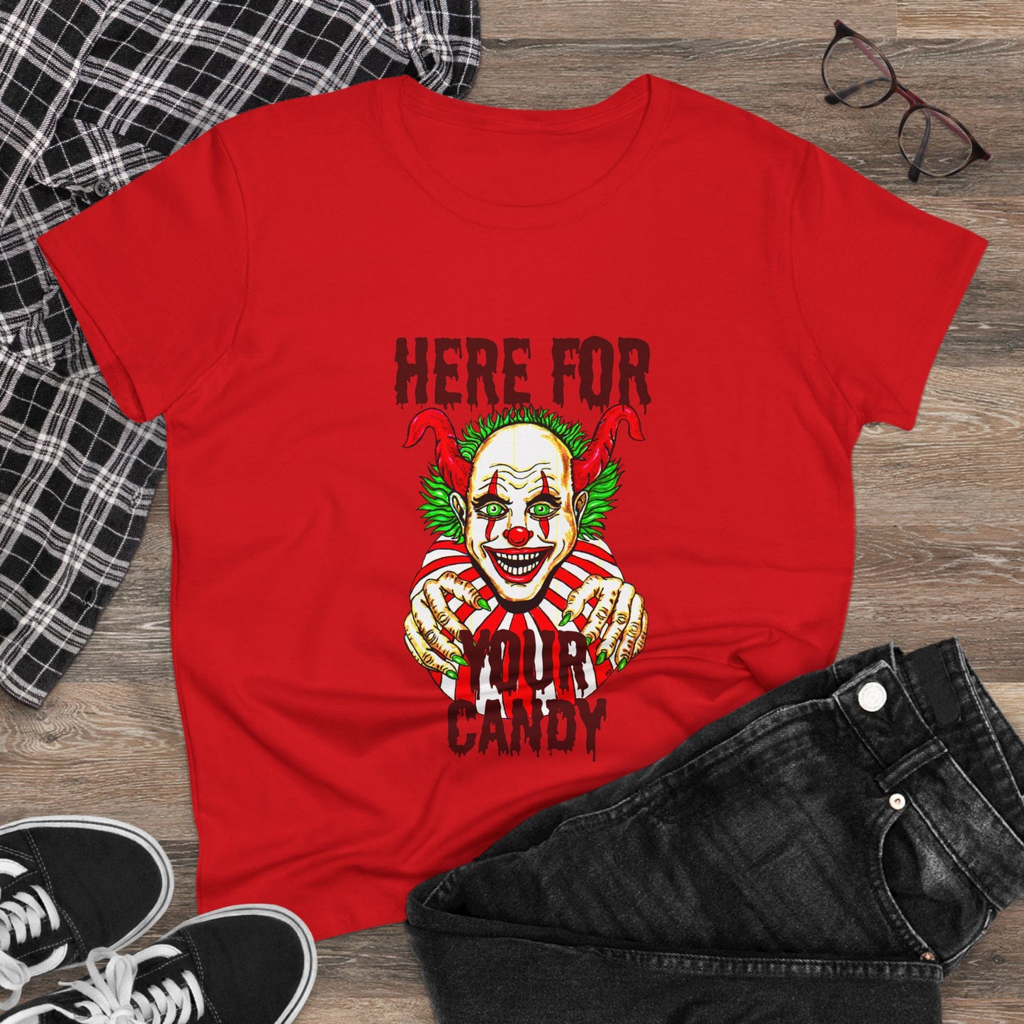 Here for Your Candy Women's Midweight Cotton Tee
