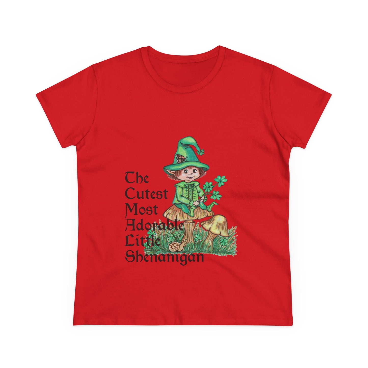 Cutest Leprechaun Women's Midweight Cotton Tee