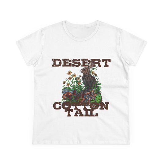 Desert Cottontail Women's Midweight Cotton Tee