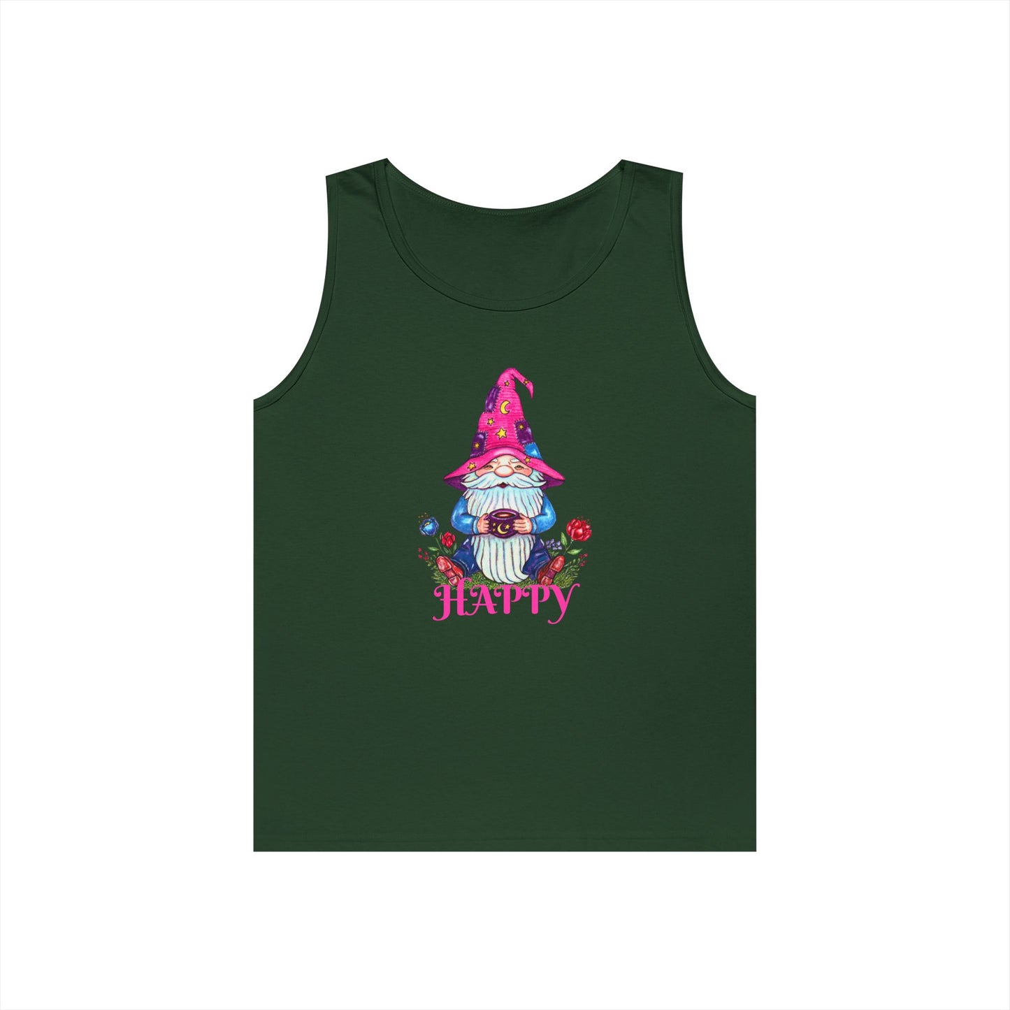 Happy Gnome Unisex Heavy Cotton Tank Top