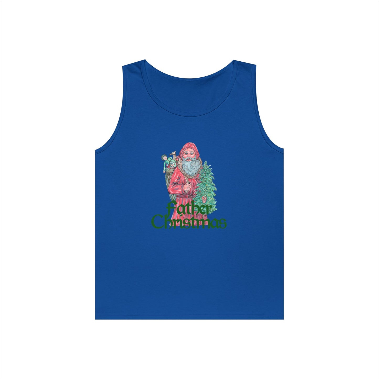 Father Christmas Unisex Heavy Cotton Tank Top