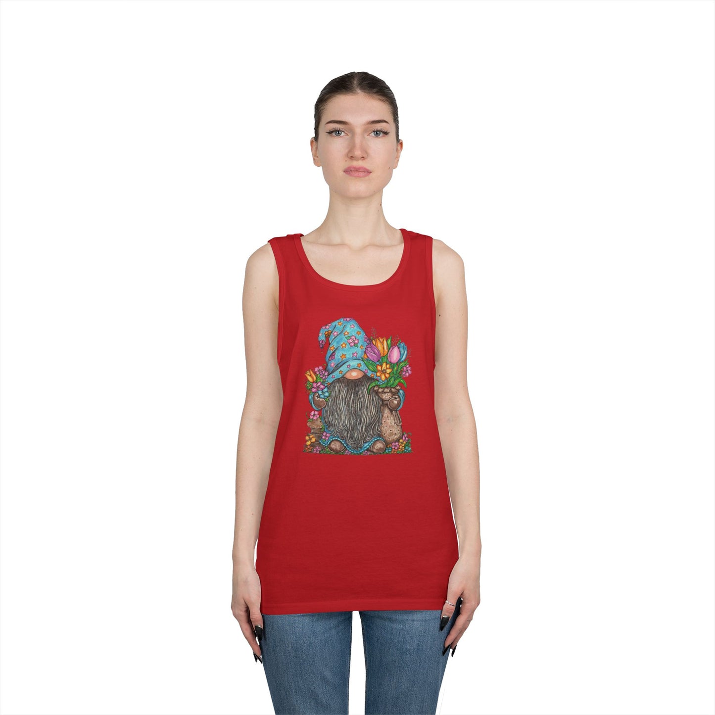 Gardening Gnome Unisex Heavy Cotton Tank Top