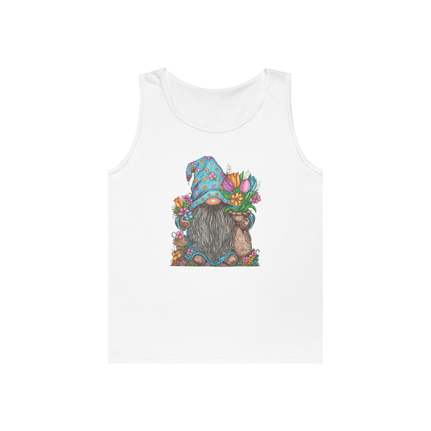 Gardening Gnome Unisex Heavy Cotton Tank Top