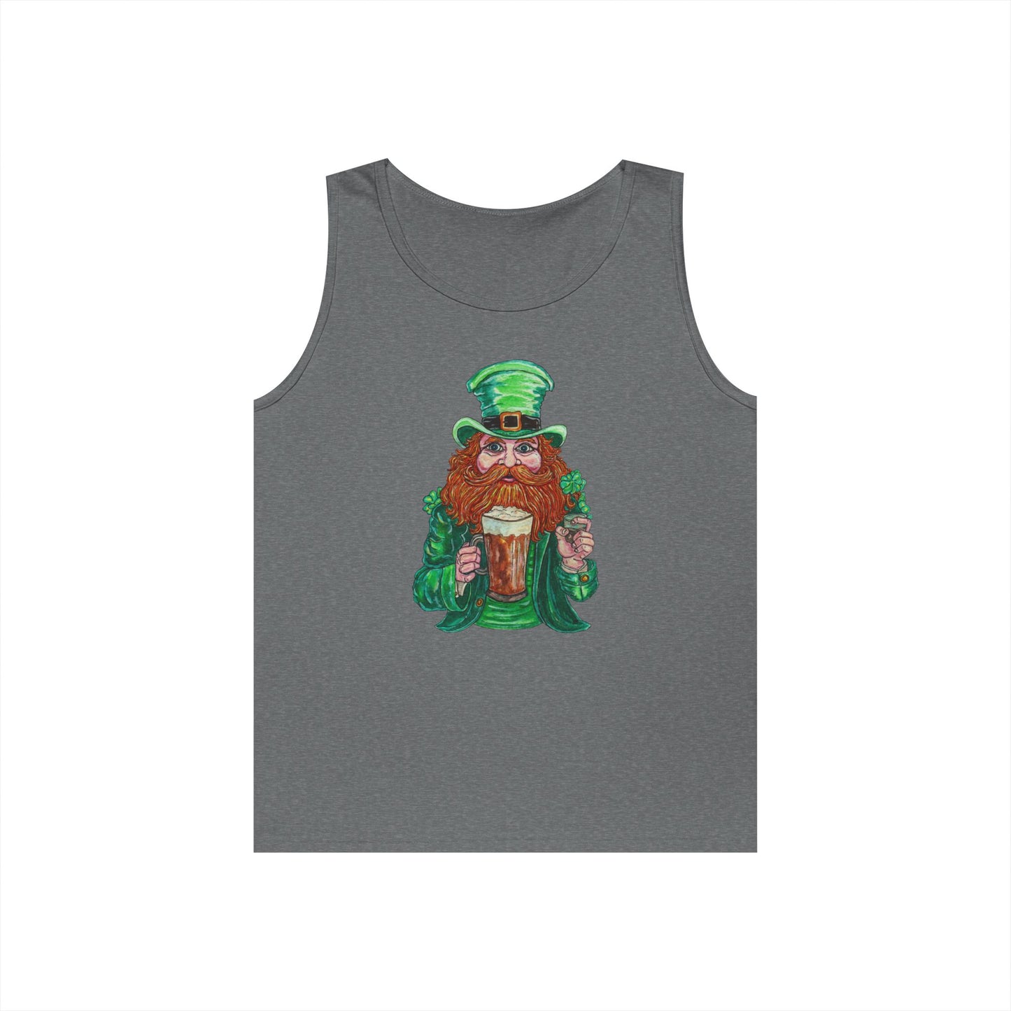 Drunken Leprechaun Unisex Heavy Cotton Tank Top