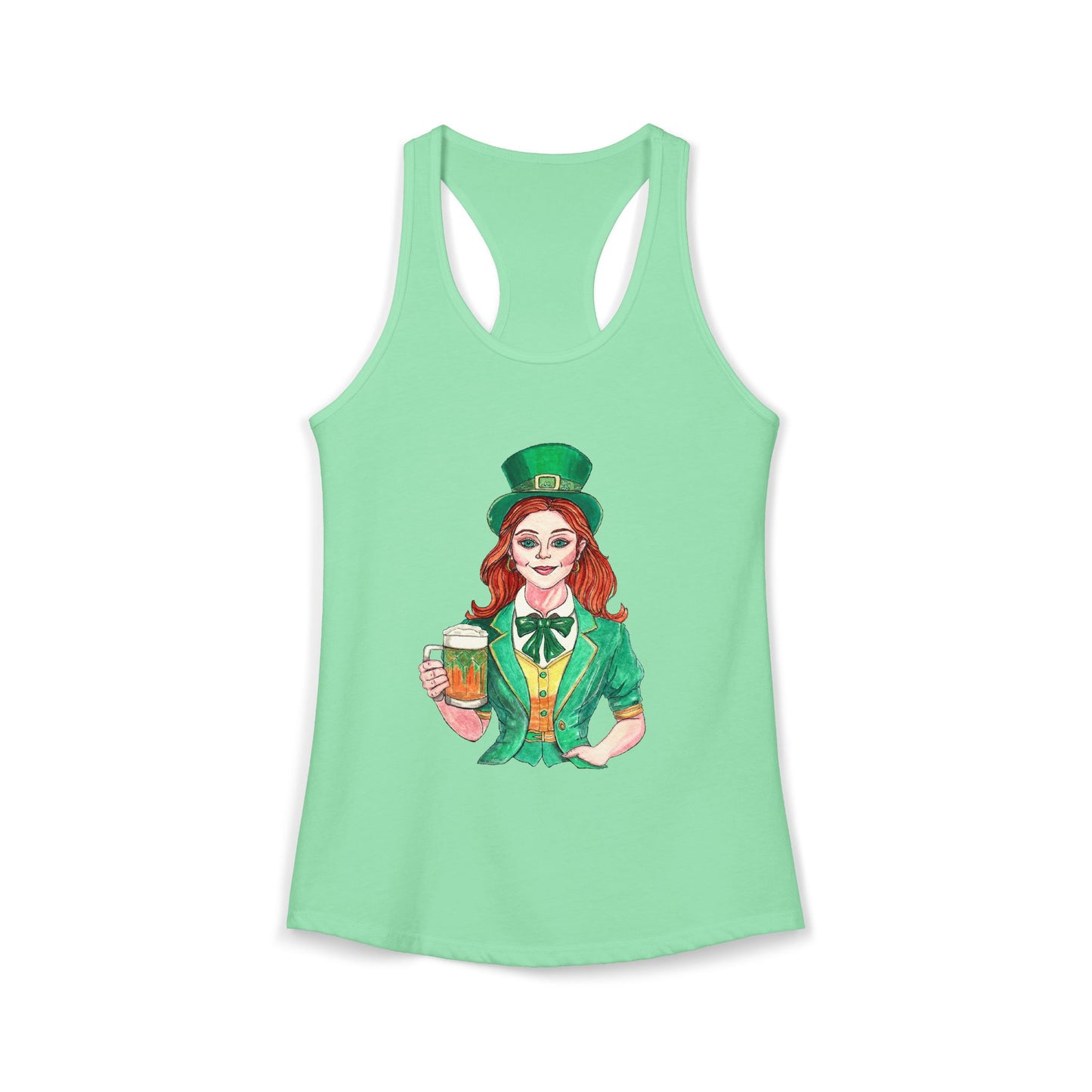Paddys Day Cheers Women's Ideal Racerback Tank