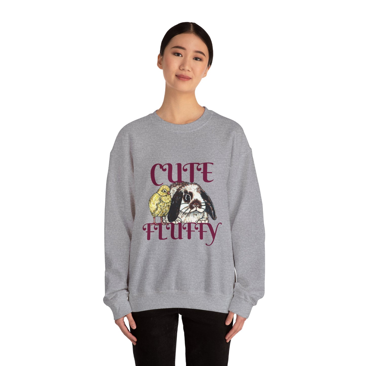 Cute and Fluffy Unisex Heavy Blend™ Crewneck Sweatshirt