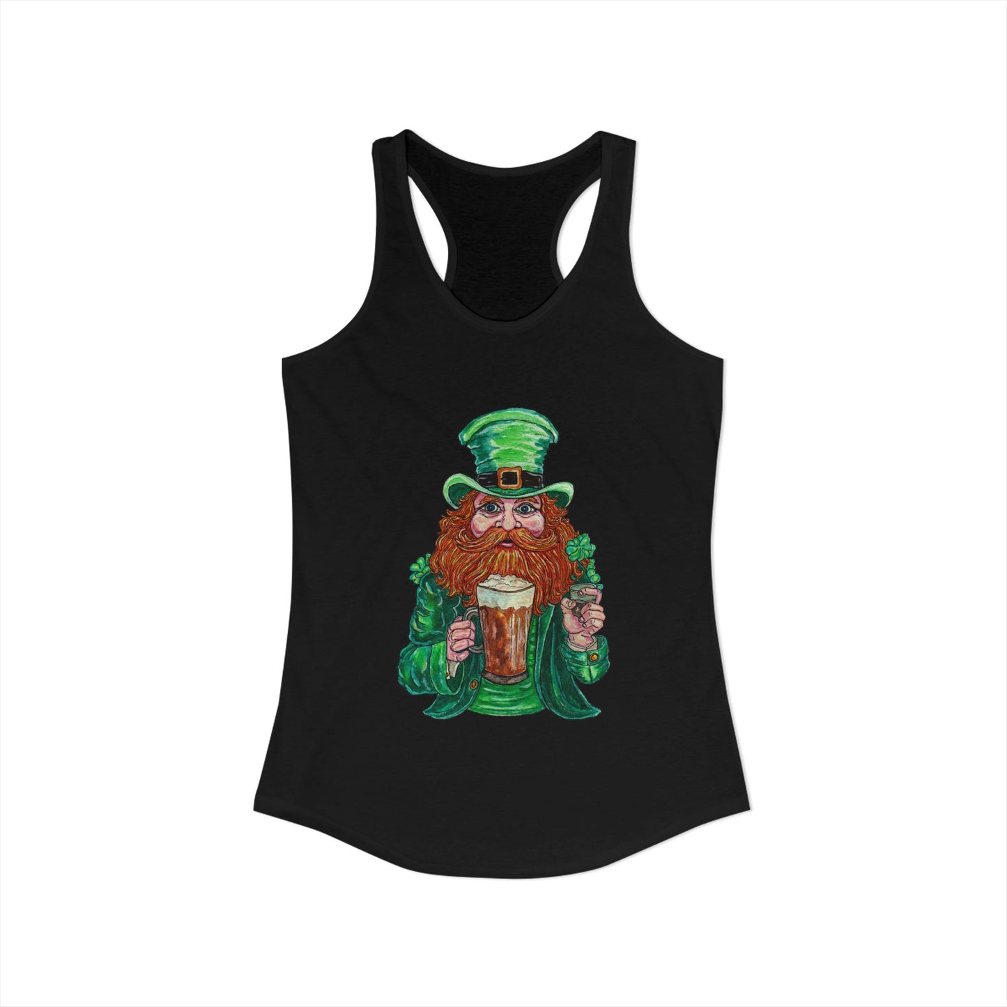 Drunken Leprechaun Women's Ideal Racerback Tank