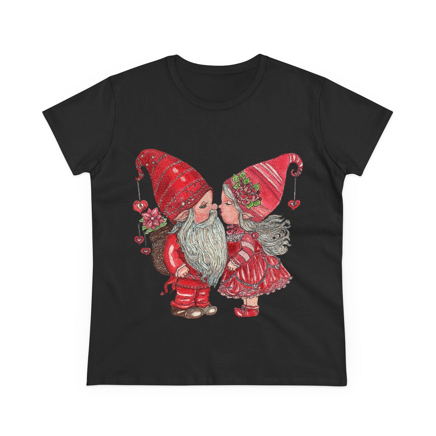 Gnome Lovers Women's Midweight Cotton Tee