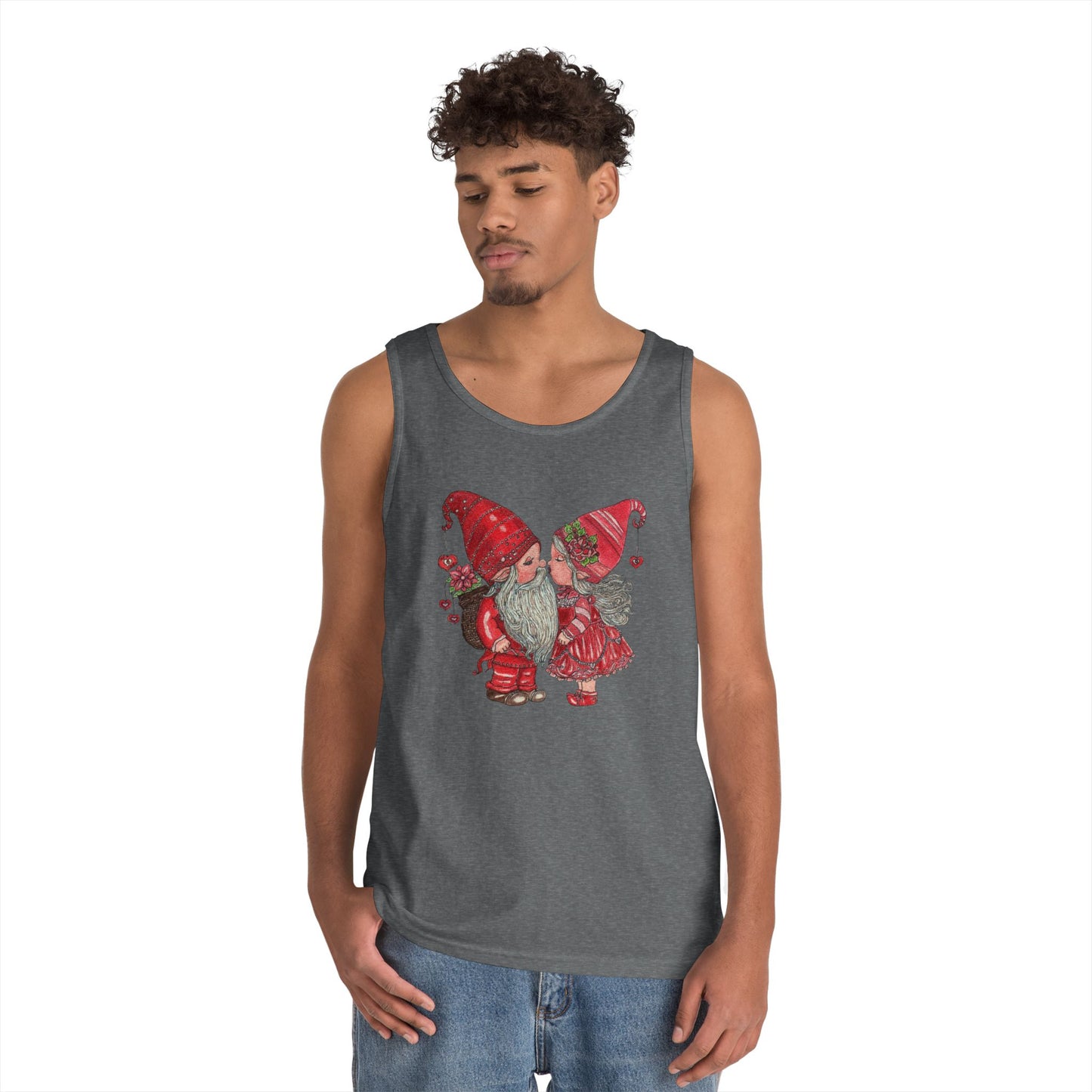Gnome Lovers Unisex Heavy Cotton Tank Top