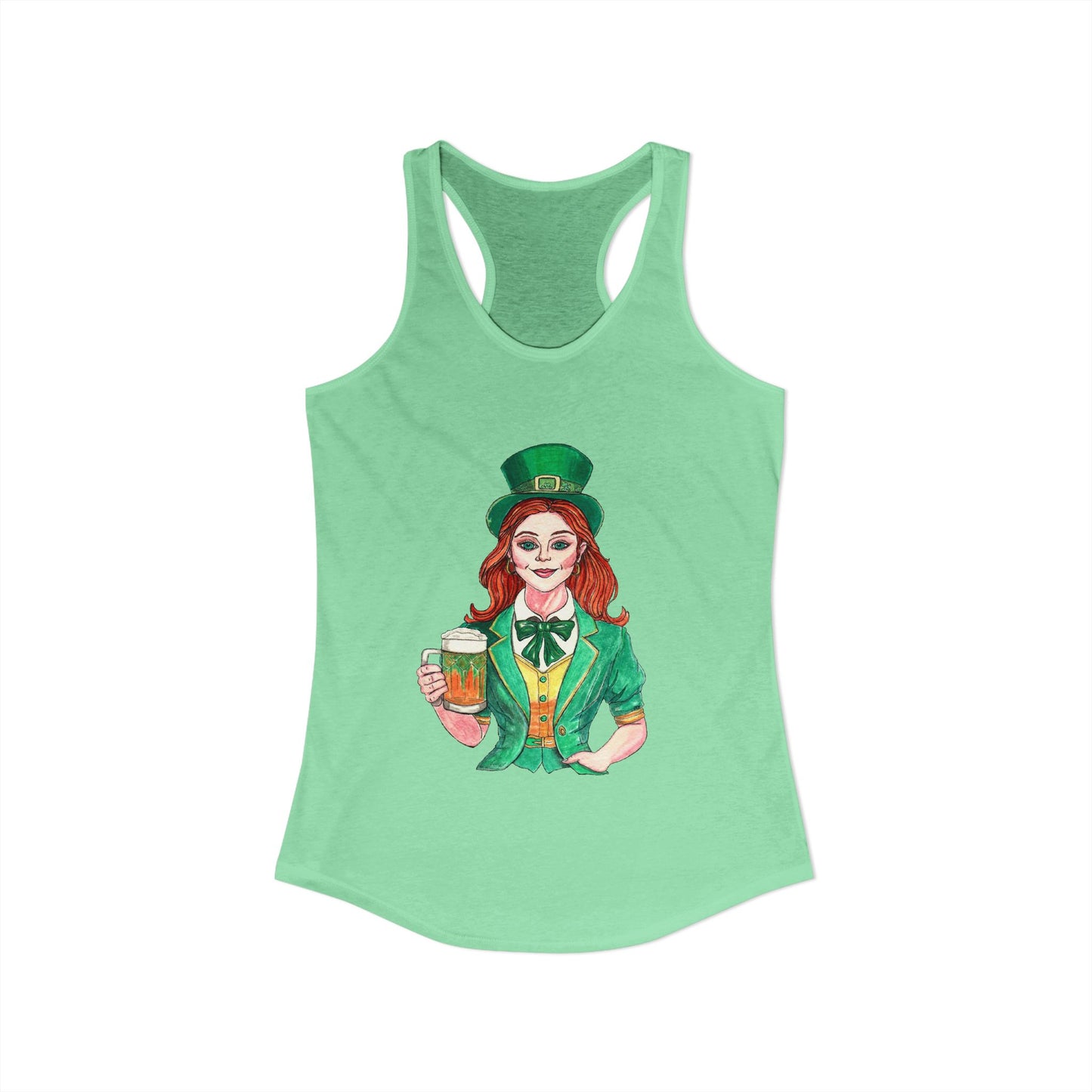 Paddys Day Cheers Women's Ideal Racerback Tank