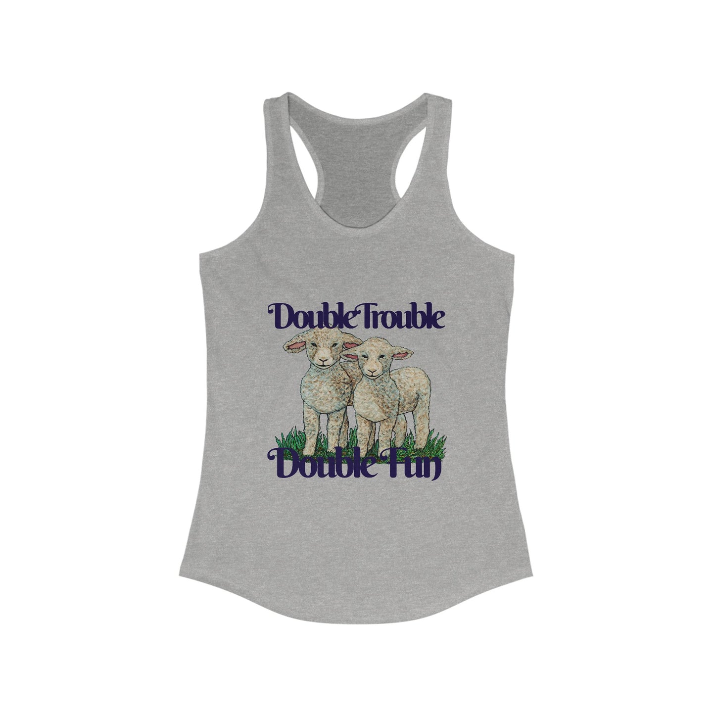 Double Trouble Double Fun Women's Ideal Racerback Tank
