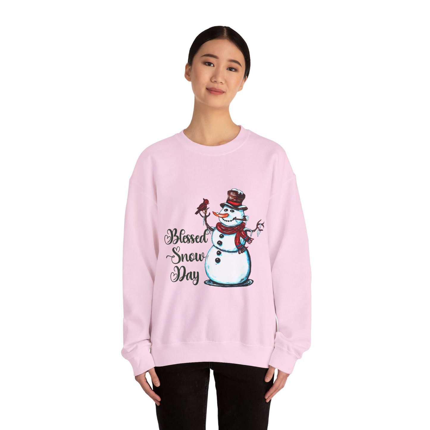 Blessed Snow Day Unisex Heavy Blend™ Crewneck Sweatshirt