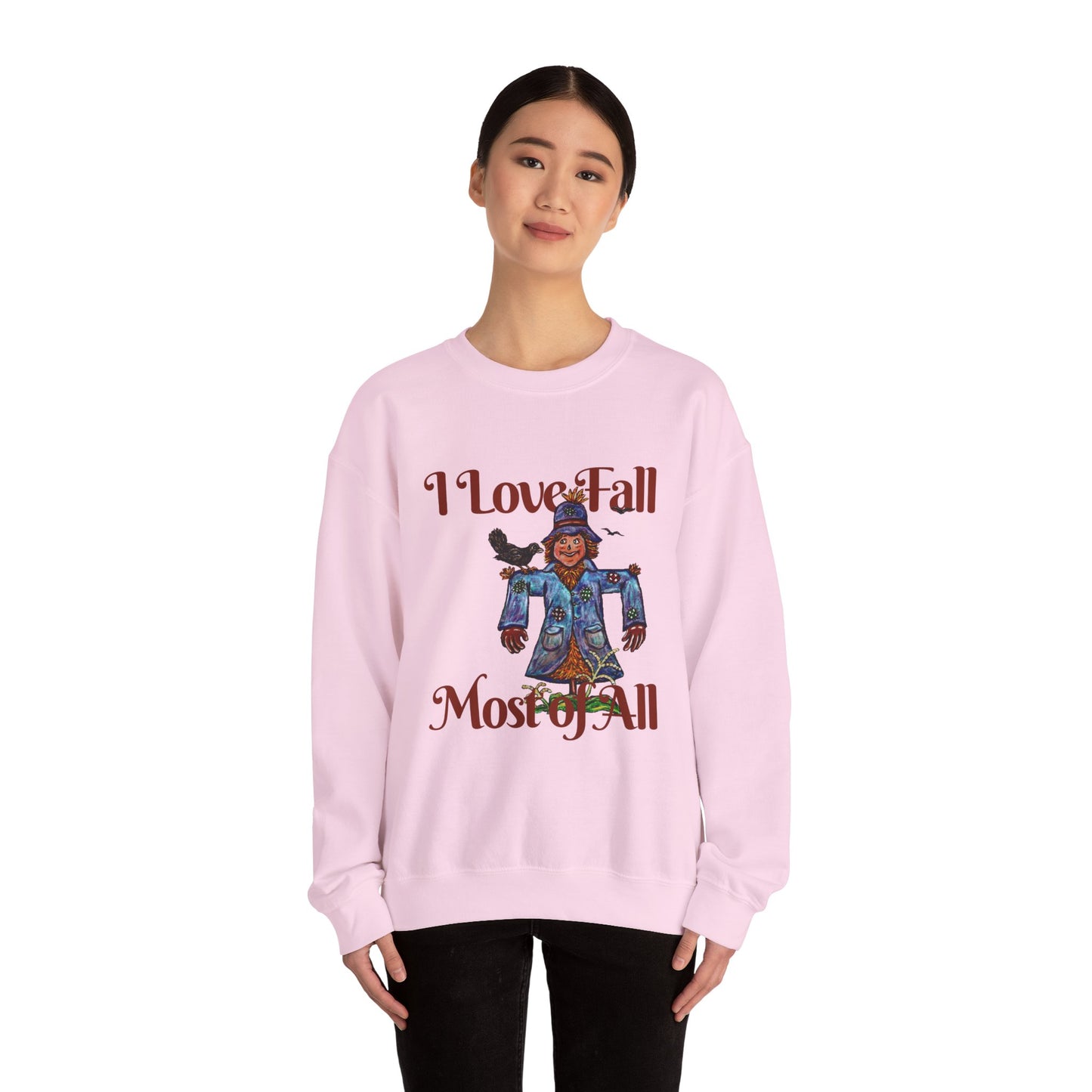 I Love Fall Most of All Unisex Heavy Blend™ Crewneck Sweatshirt