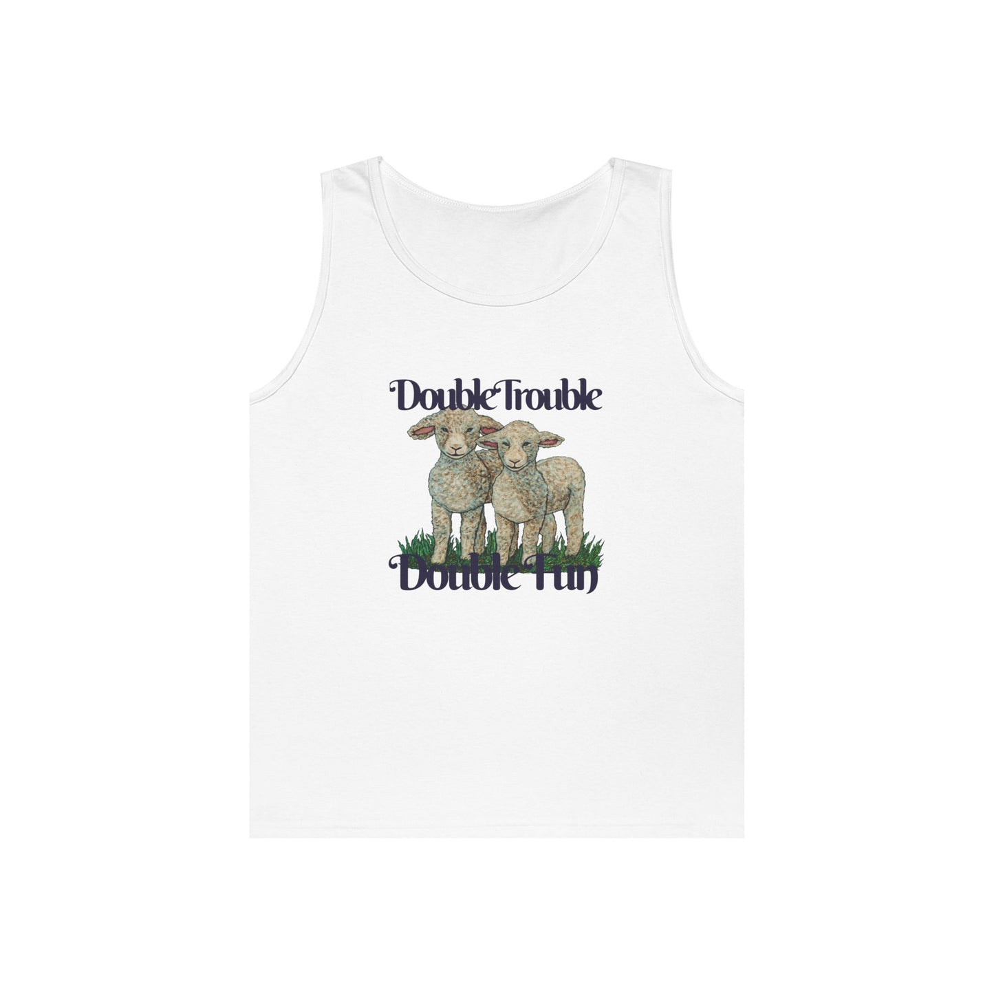 Double Trouble Double Fun Unisex Heavy Cotton Tank Top