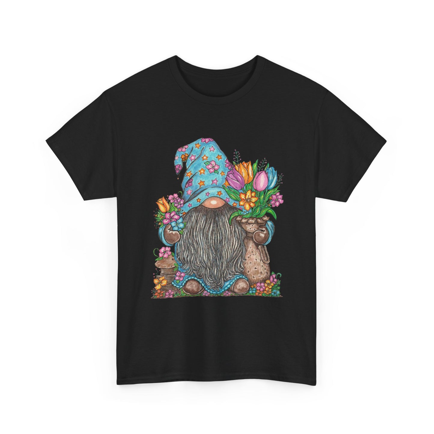 Gardening Gnome Unisex Heavy Cotton Tee