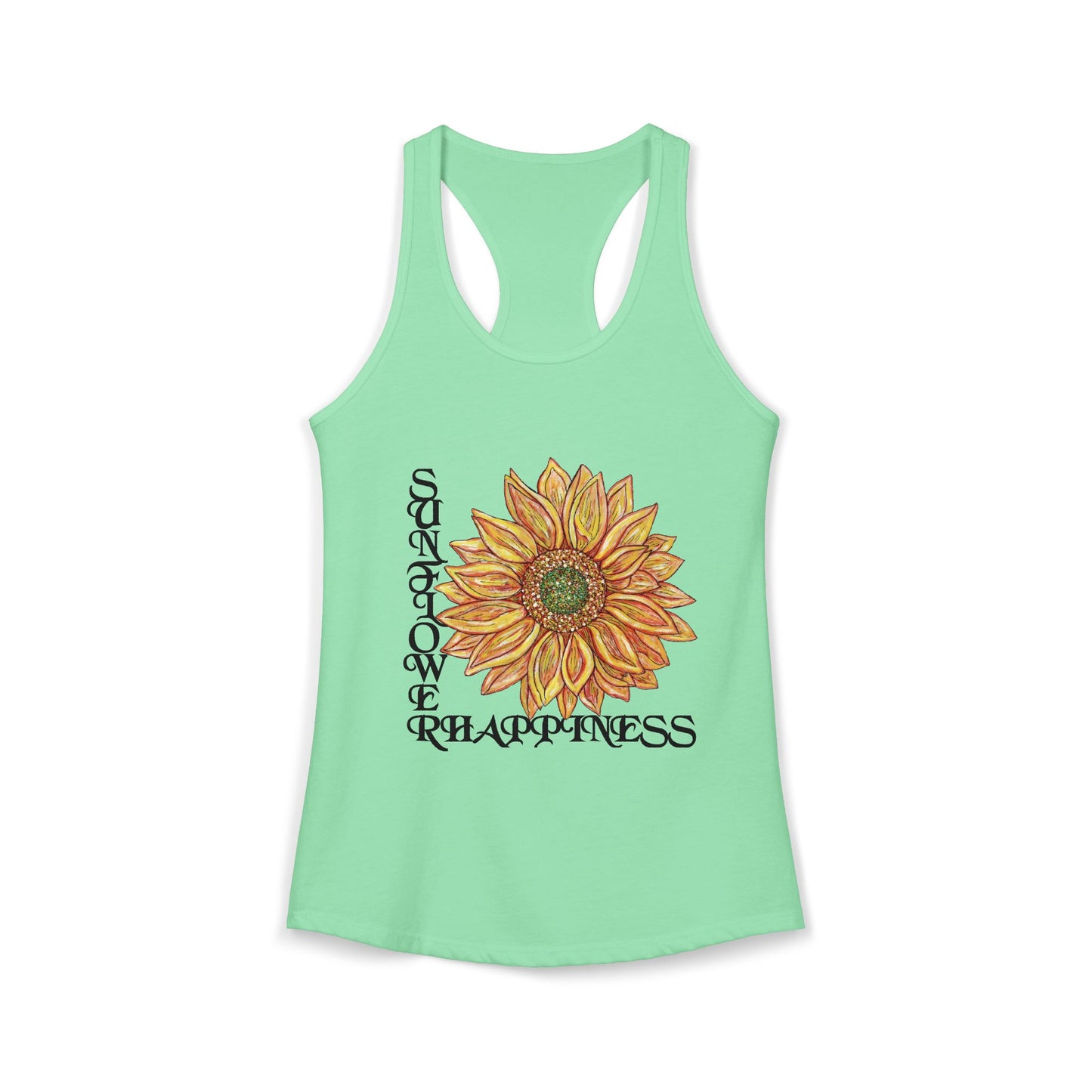 Sunflower and Happiness Women's Ideal Racerback Tank