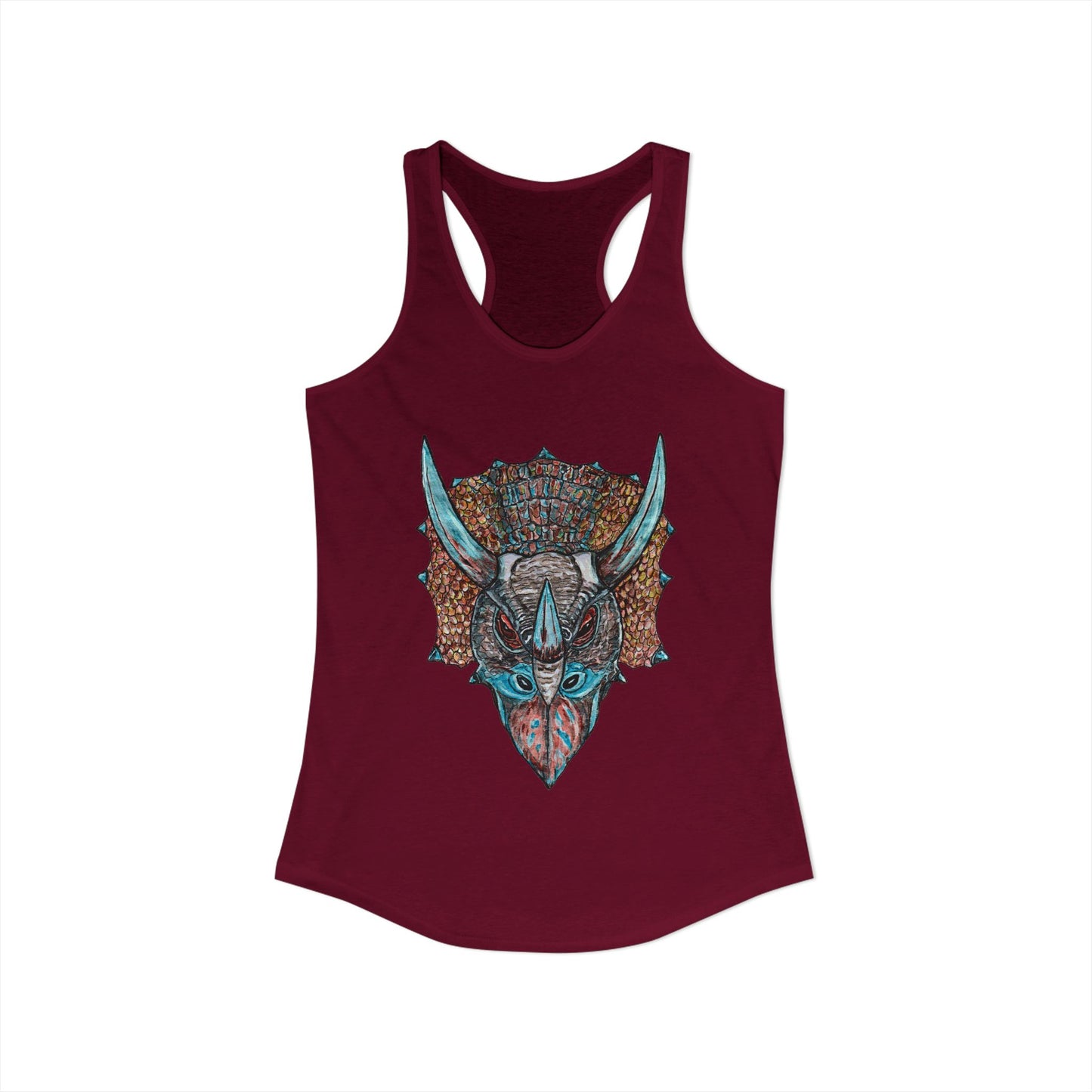 Triceratops Women's Ideal Racerback Tank