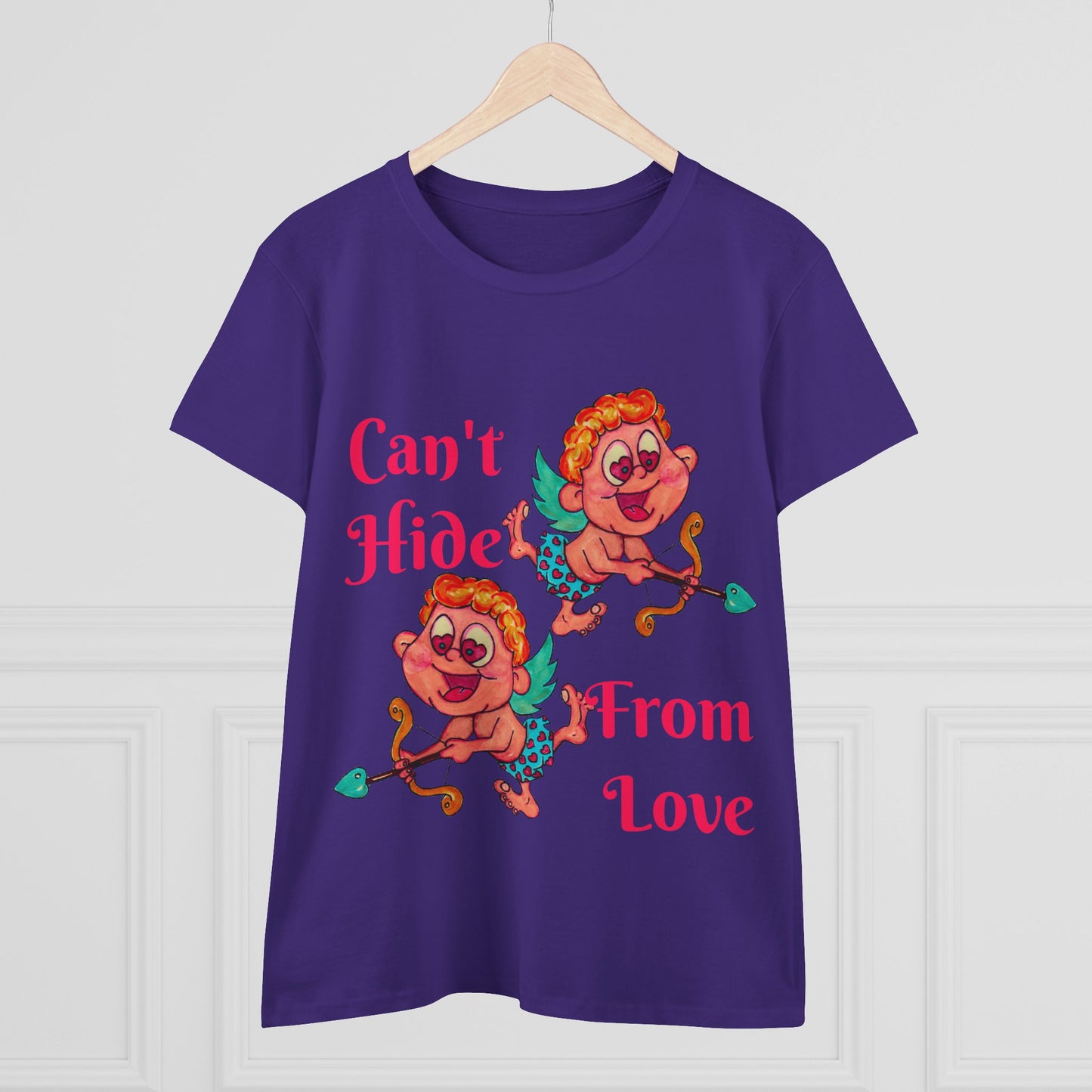 Can't Hide From Love Women's Midweight Cotton Tee