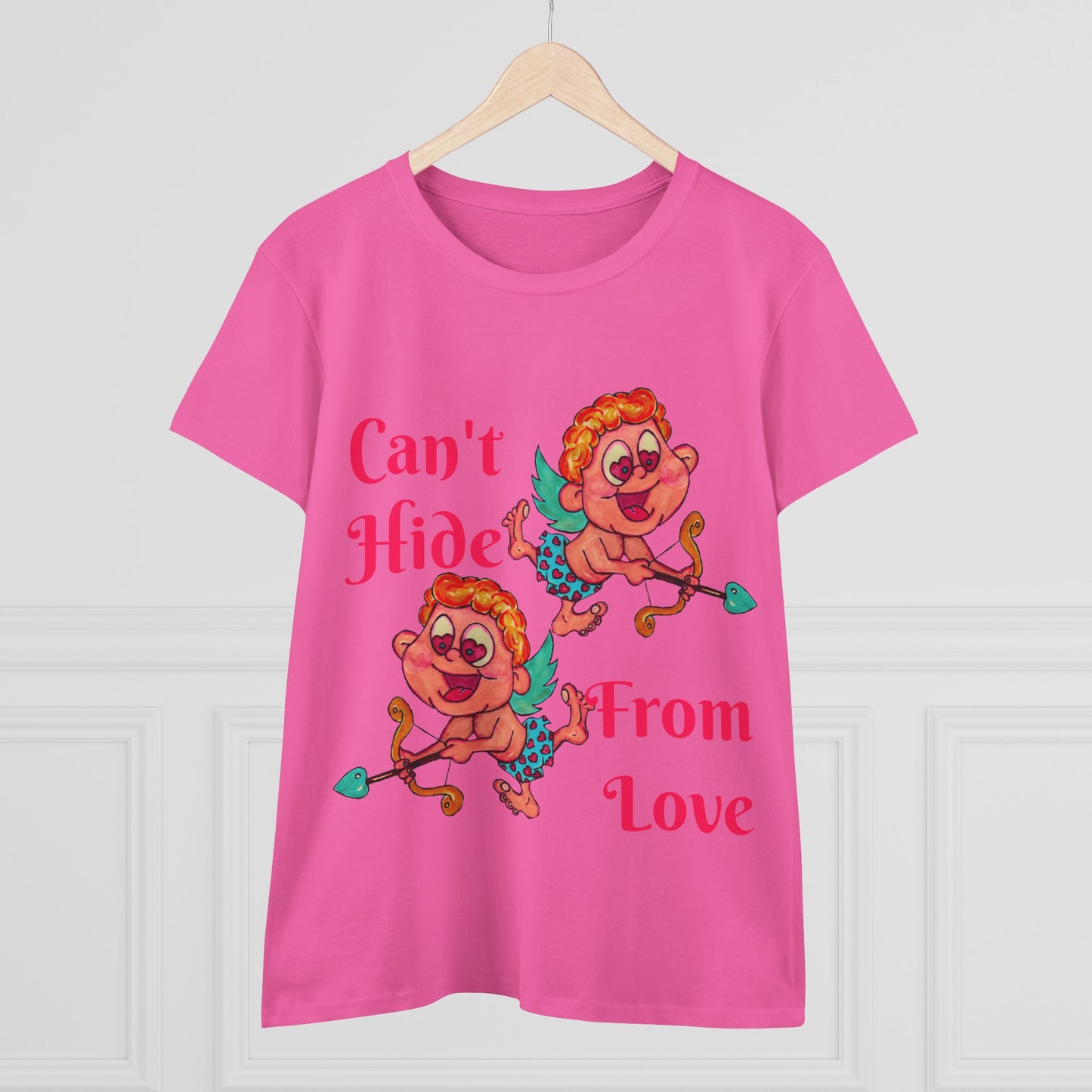 Can't Hide From Love Women's Midweight Cotton Tee