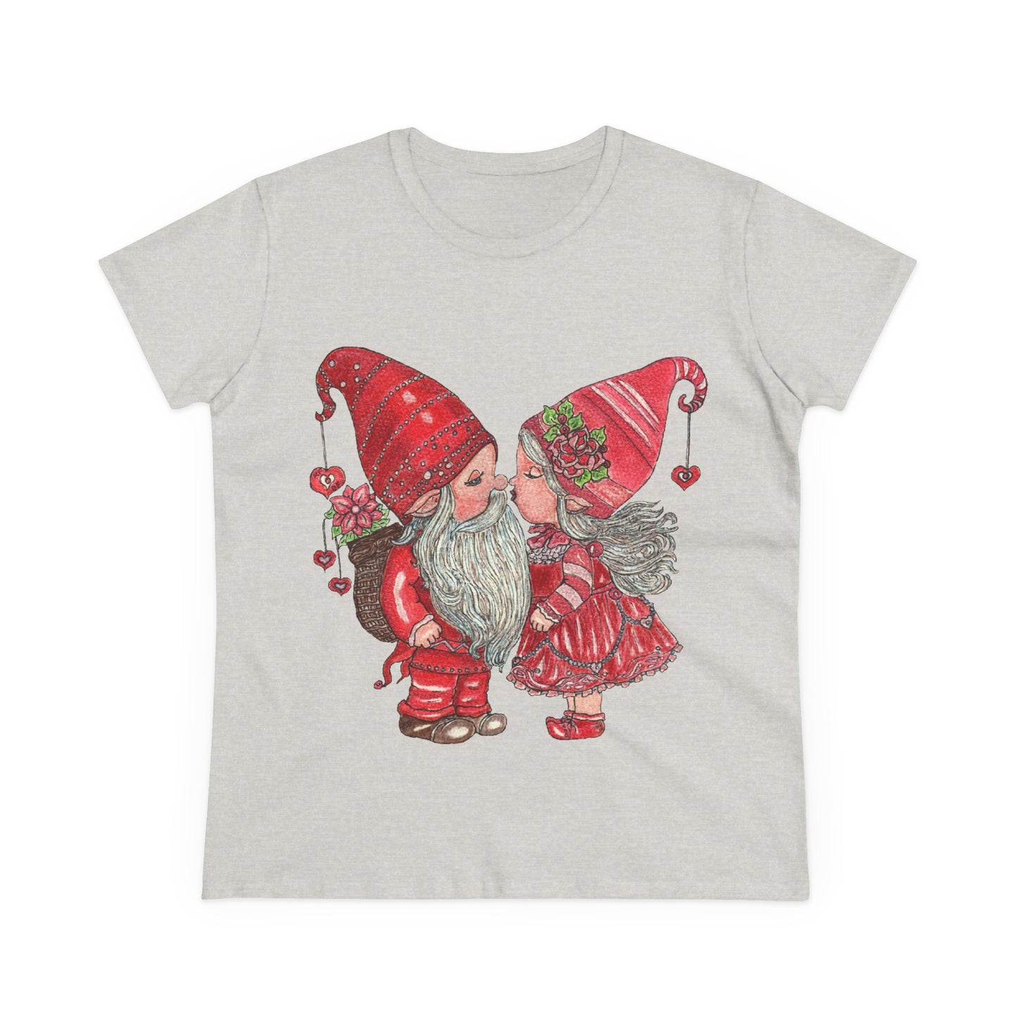 Gnome Lovers Women's Midweight Cotton Tee