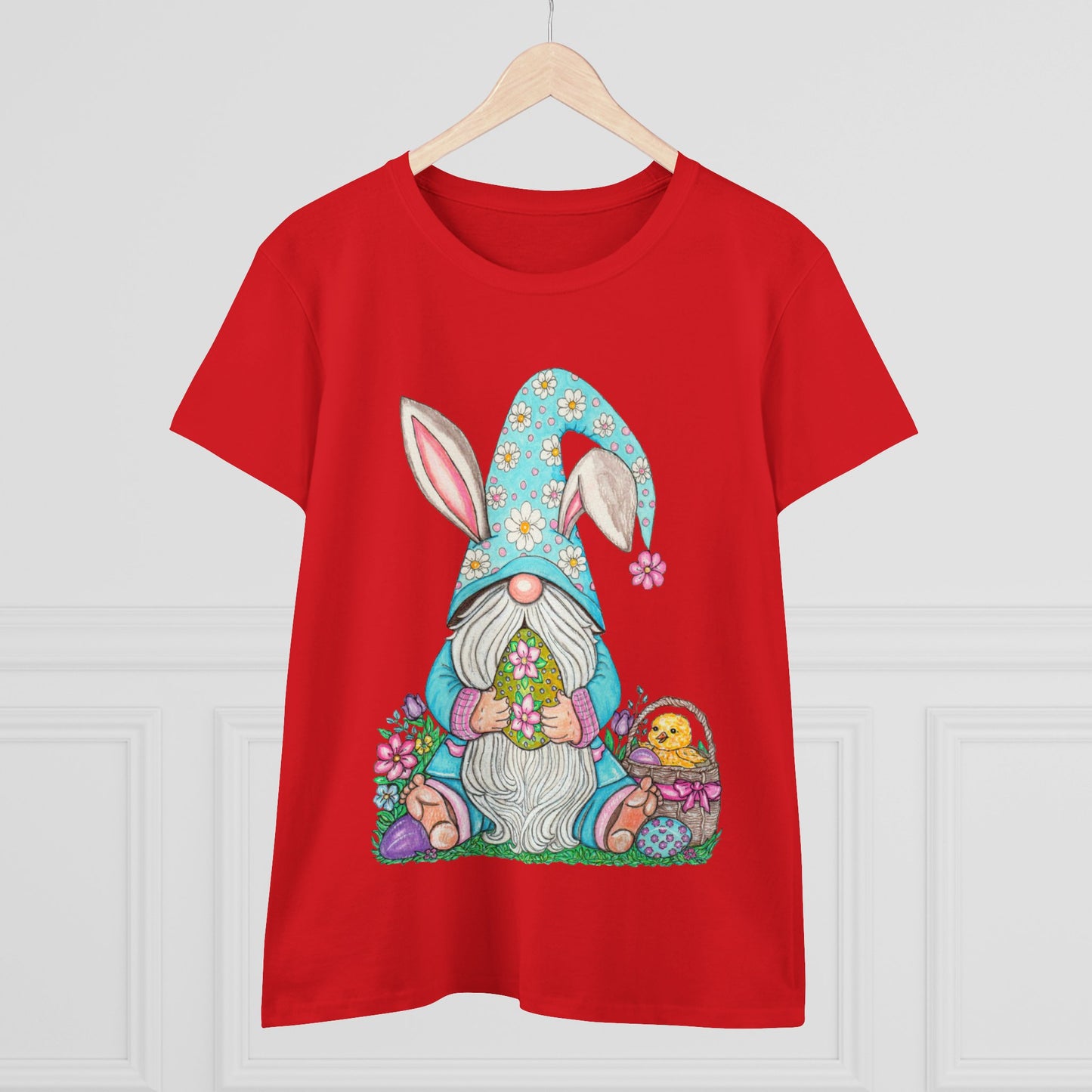 Easter Gnome Women's Midweight Cotton Tee