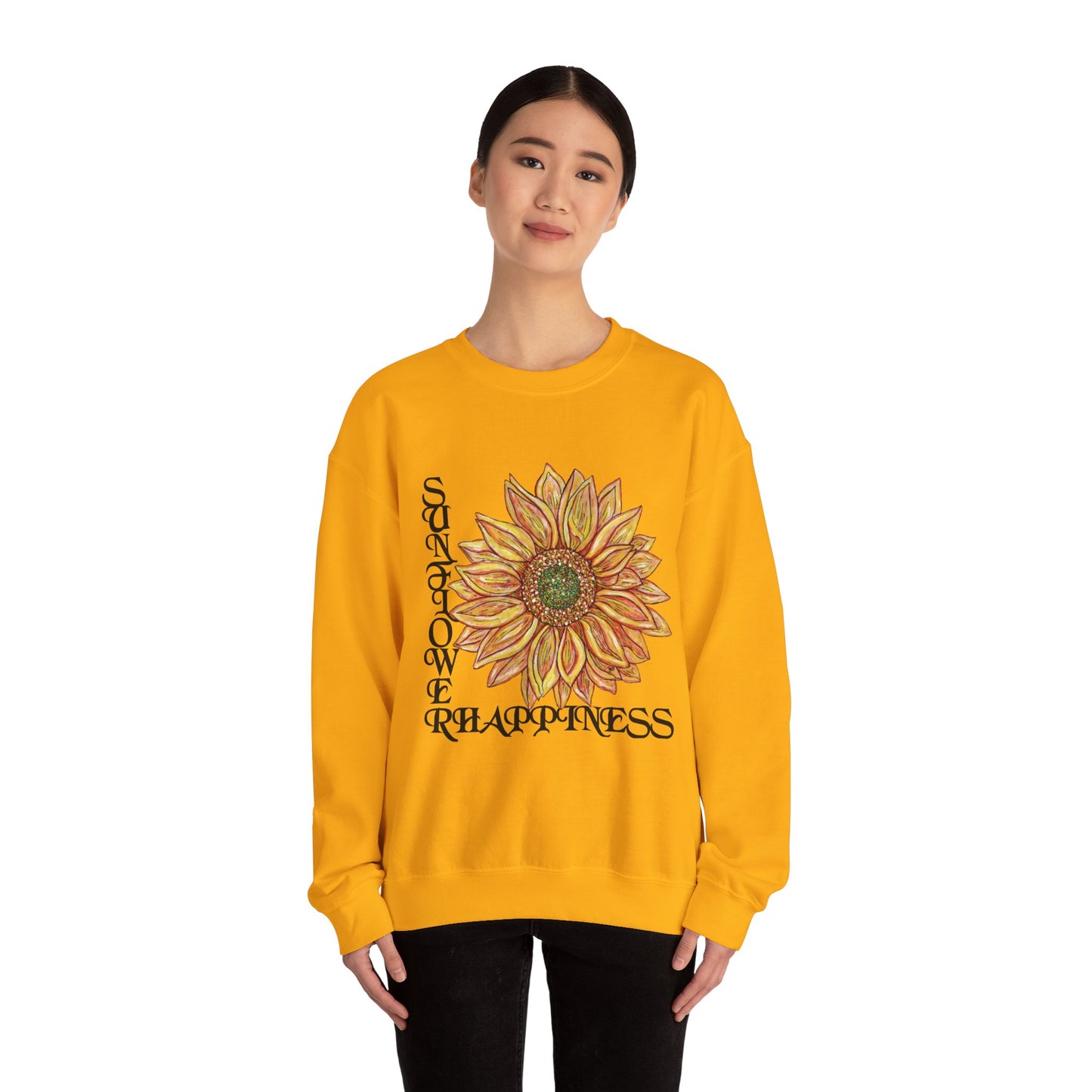 Sunflower and Happiness Unisex Heavy Blend™ Crewneck Sweatshirt