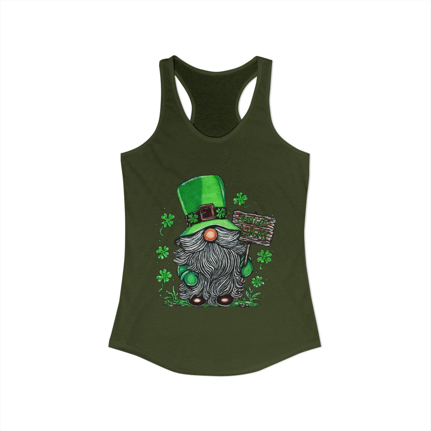 Gnomish Leprechaun Women's Ideal Racerback Tank