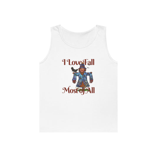 I Love Fall Most of All Unisex Heavy Cotton Tank Top