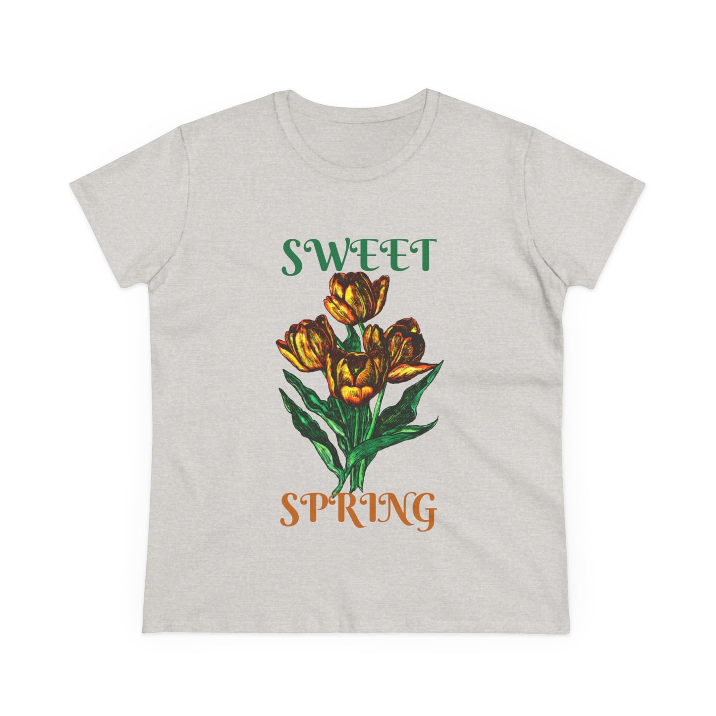 Sweet Spring Women's Midweight Cotton Tee