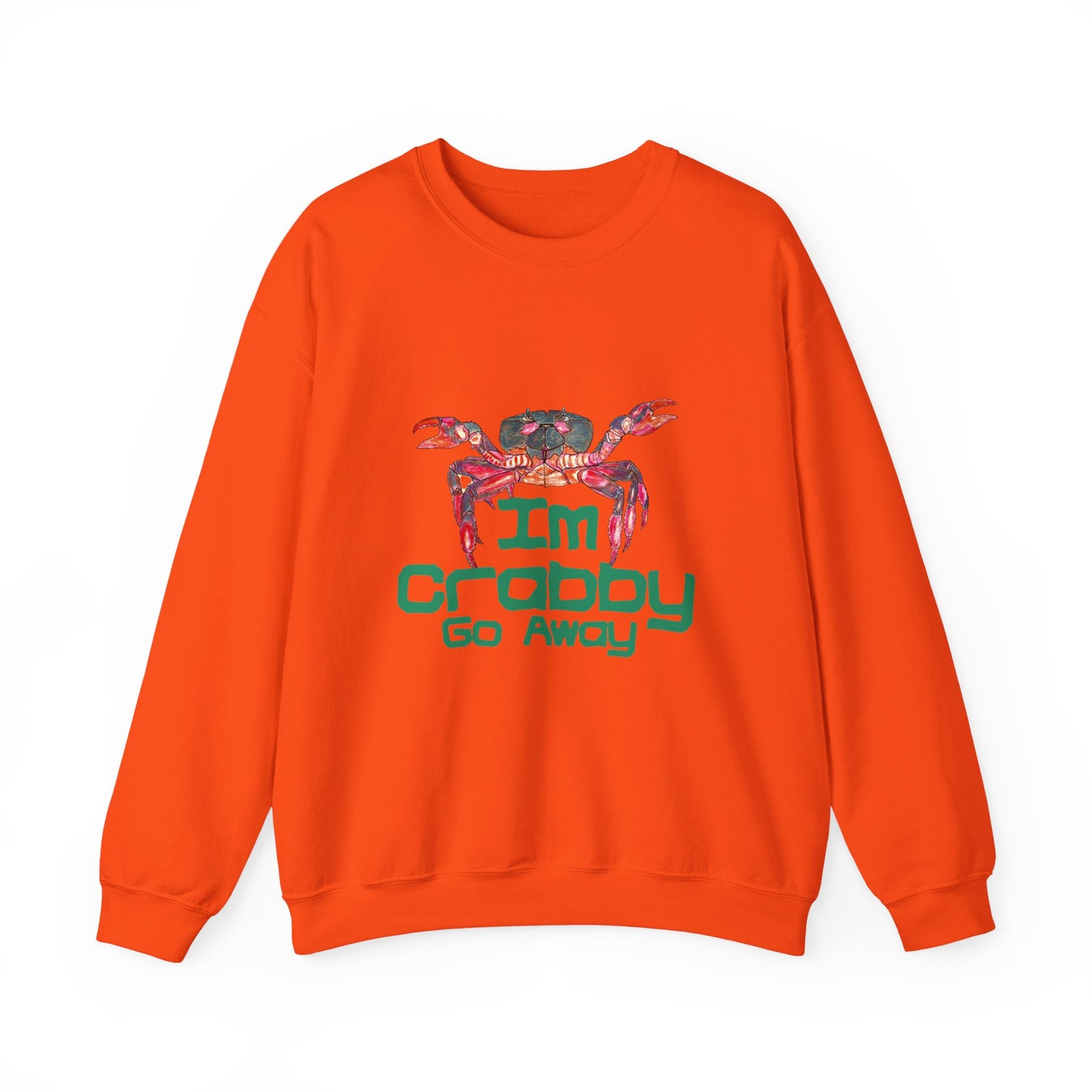 I'm Crabby Go Away Unisex Heavy Blend™ Crewneck Sweatshirt