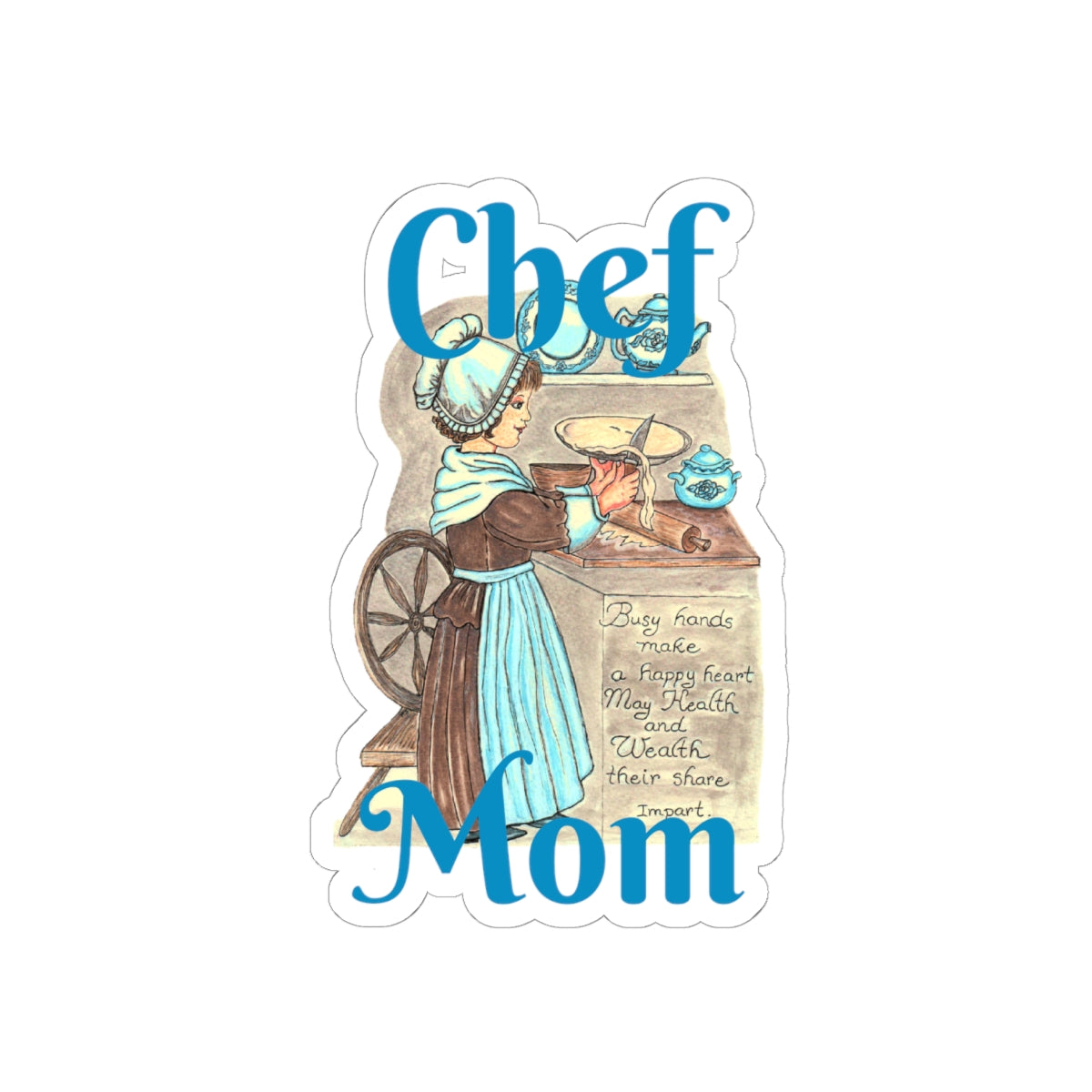 Chef Mom Kiss-Cut Stickers