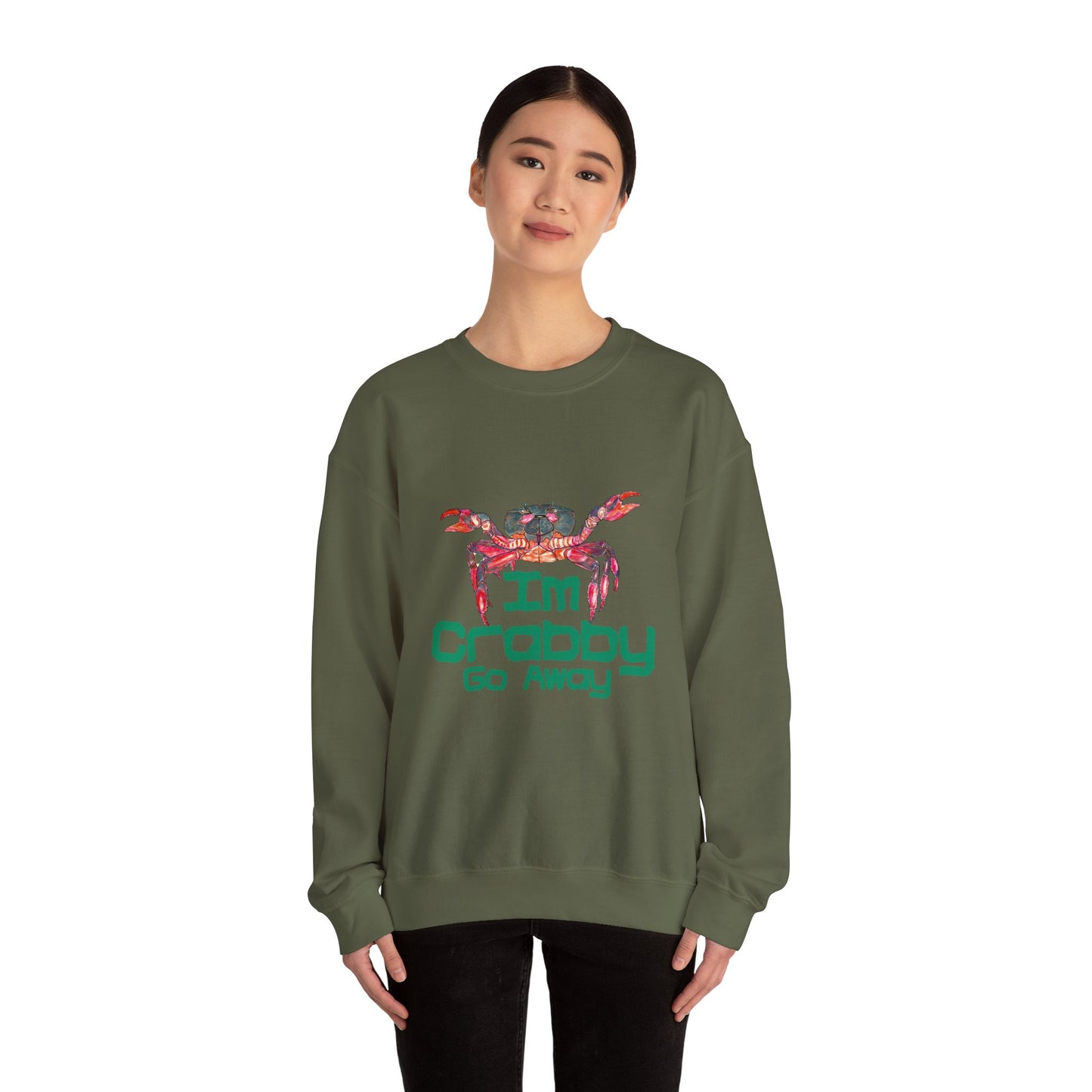 I'm Crabby Go Away Unisex Heavy Blend™ Crewneck Sweatshirt