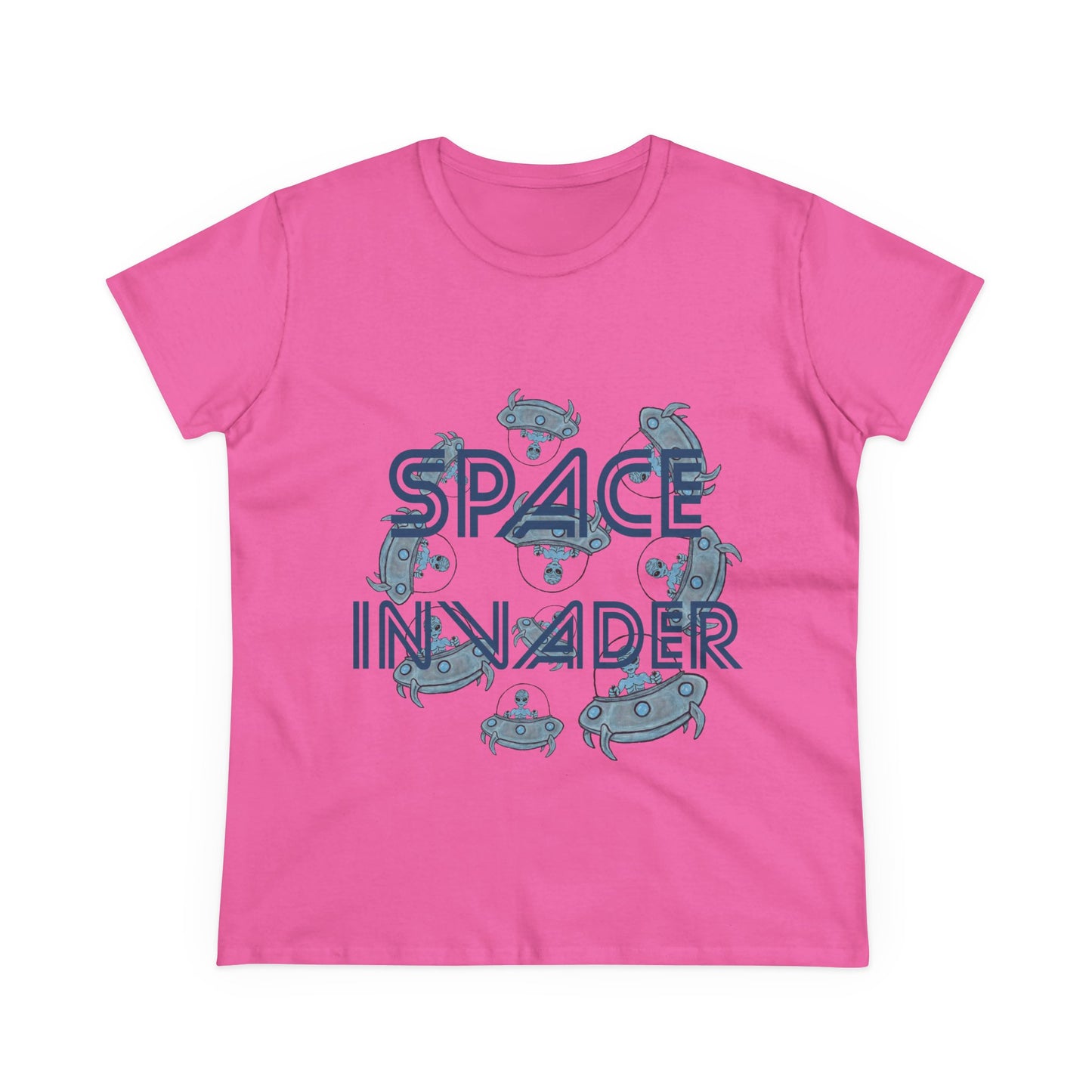 Space Invader Women's Midweight Cotton Tee