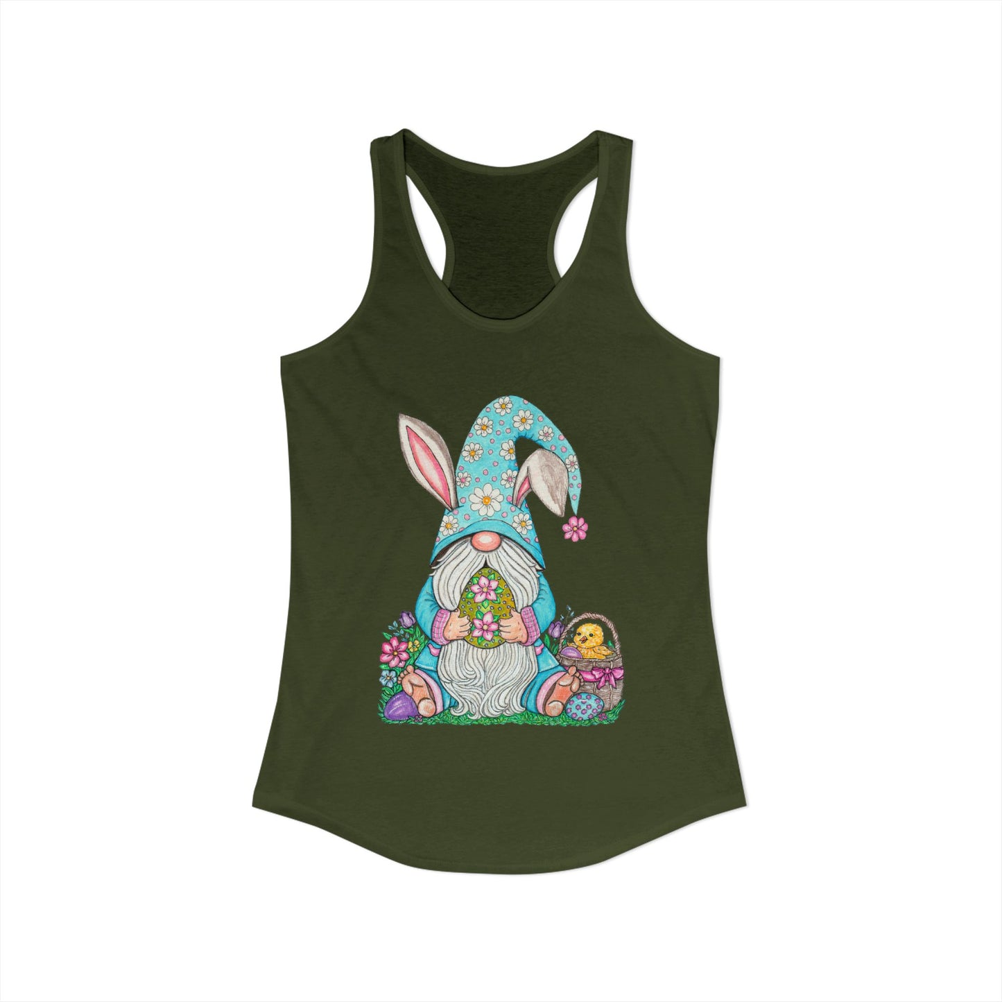 Easter Gnome Women's Ideal Racerback Tank