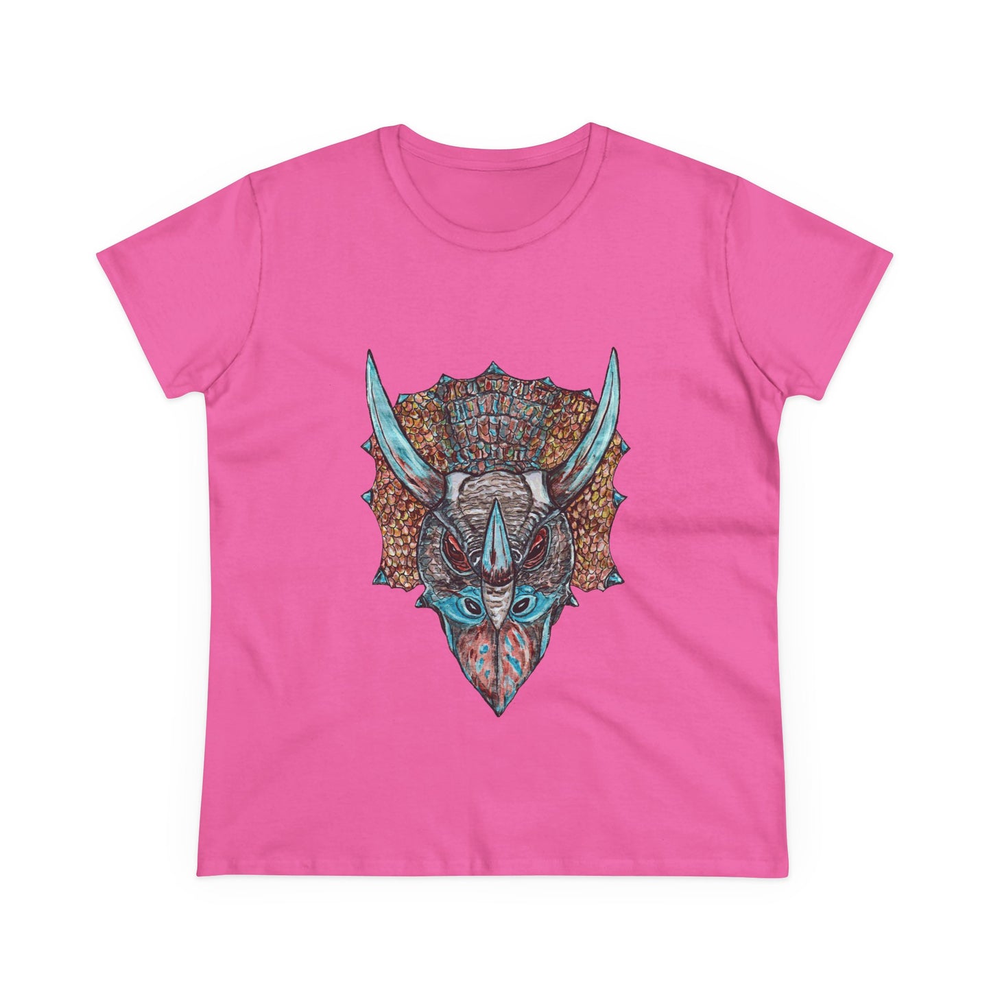 Triceratops Women's Midweight Cotton Tee