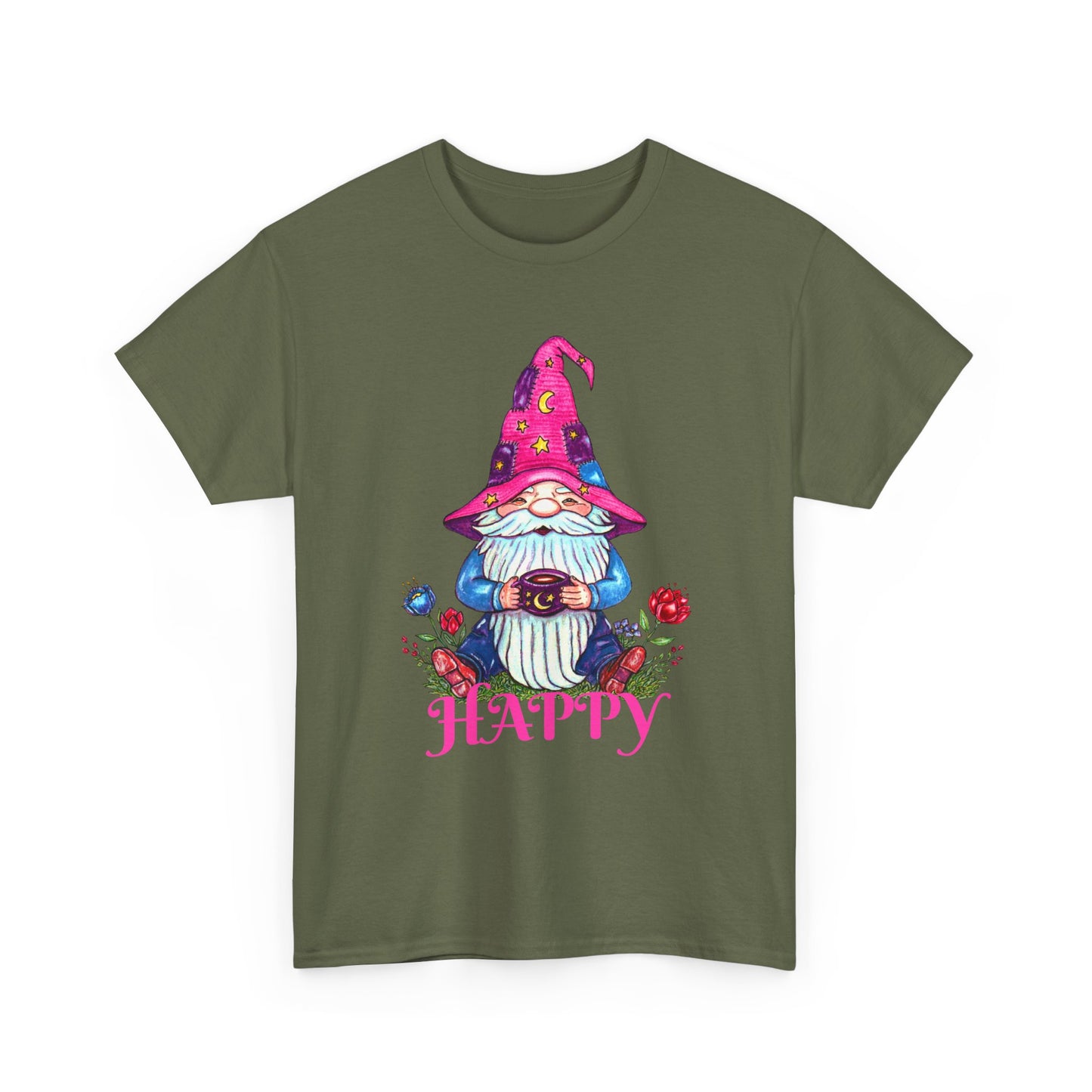 Happy Gnome Unisex Heavy Cotton Tee