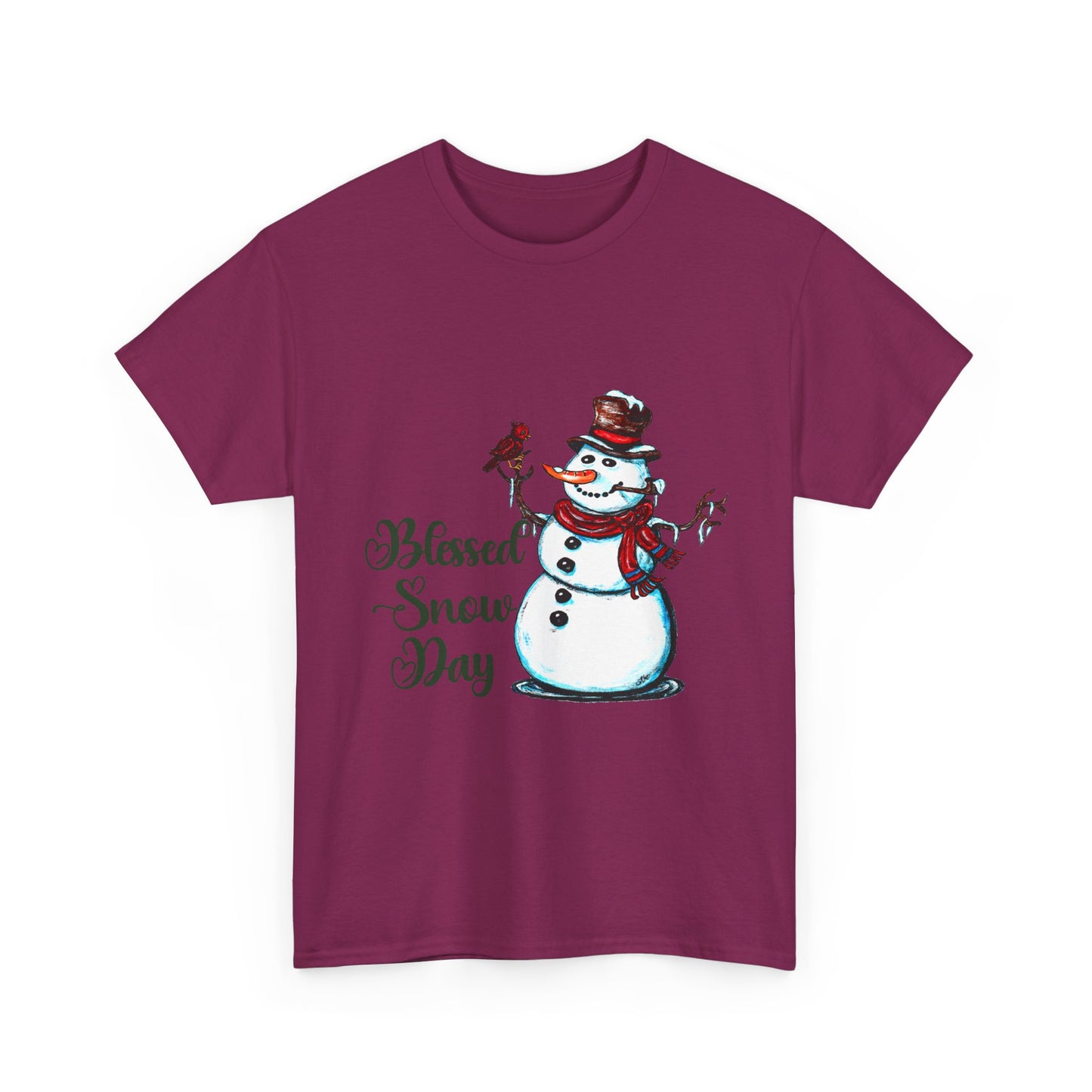 Blessed Snow Day Unisex Heavy Cotton Tee