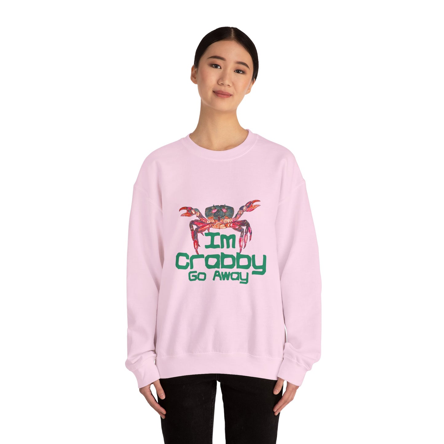 I'm Crabby Go Away Unisex Heavy Blend™ Crewneck Sweatshirt