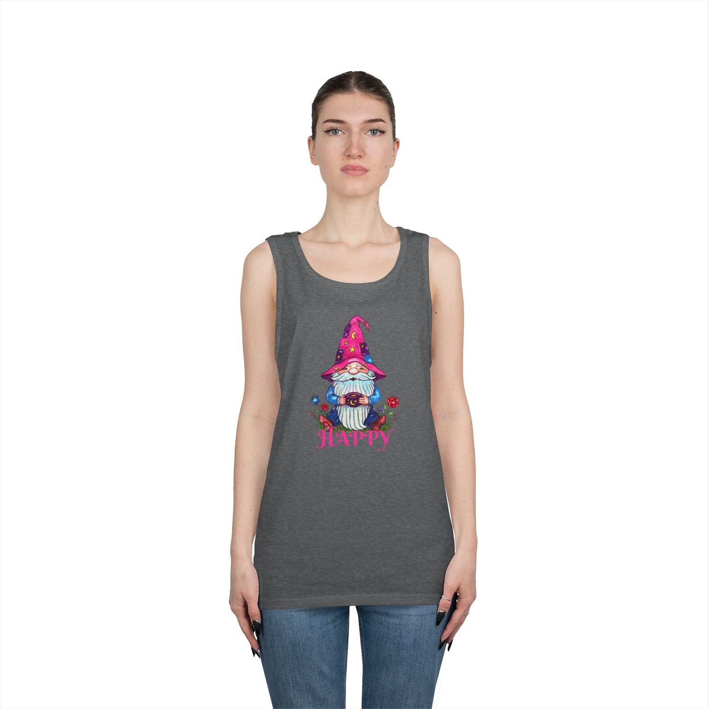 Happy Gnome Unisex Heavy Cotton Tank Top