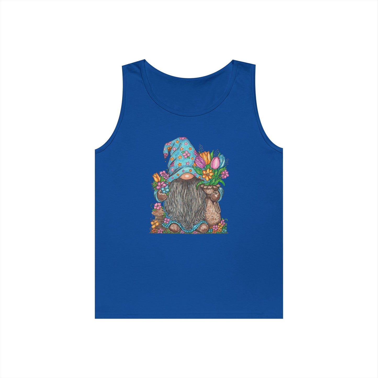 Gardening Gnome Unisex Heavy Cotton Tank Top