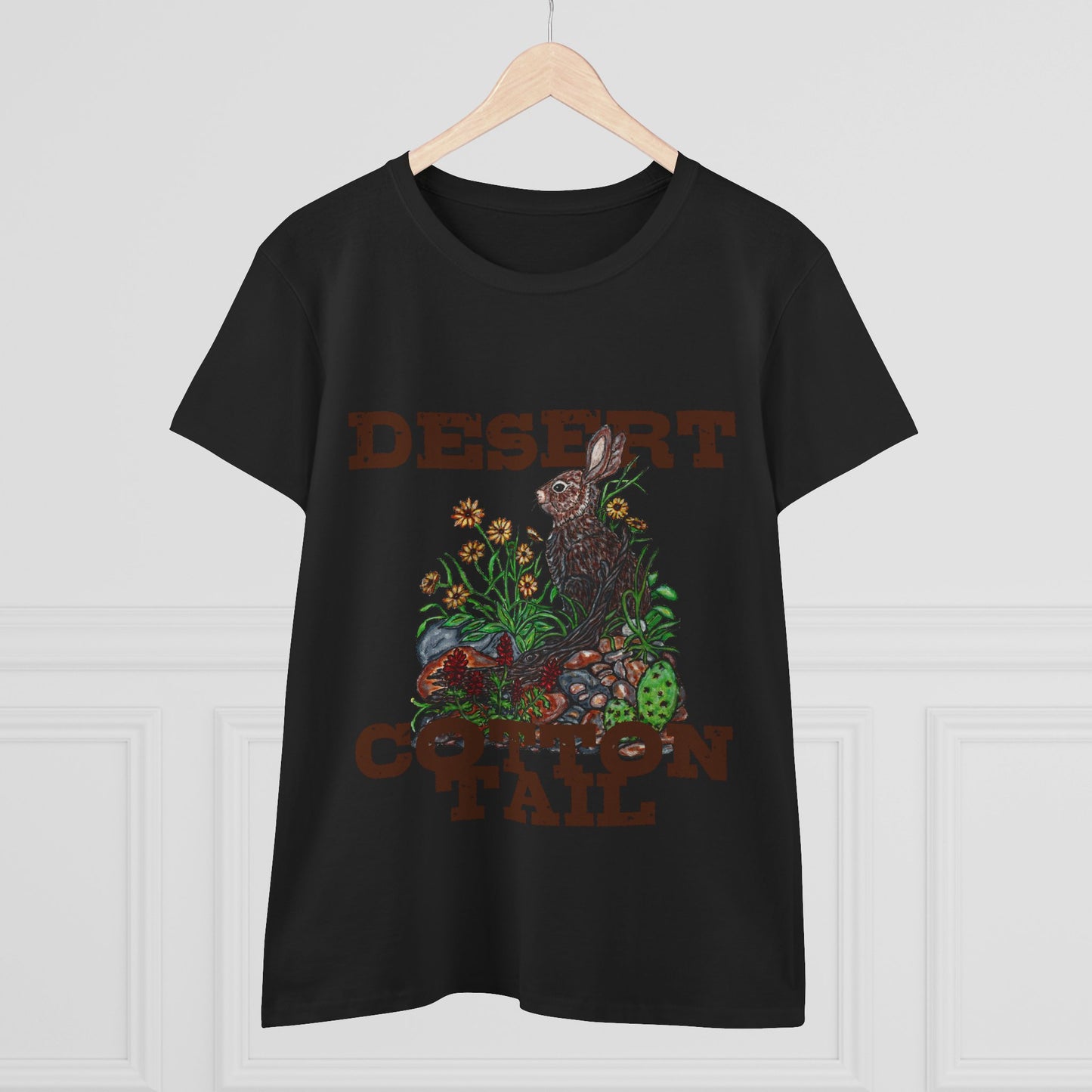 Desert Cottontail Women's Midweight Cotton Tee
