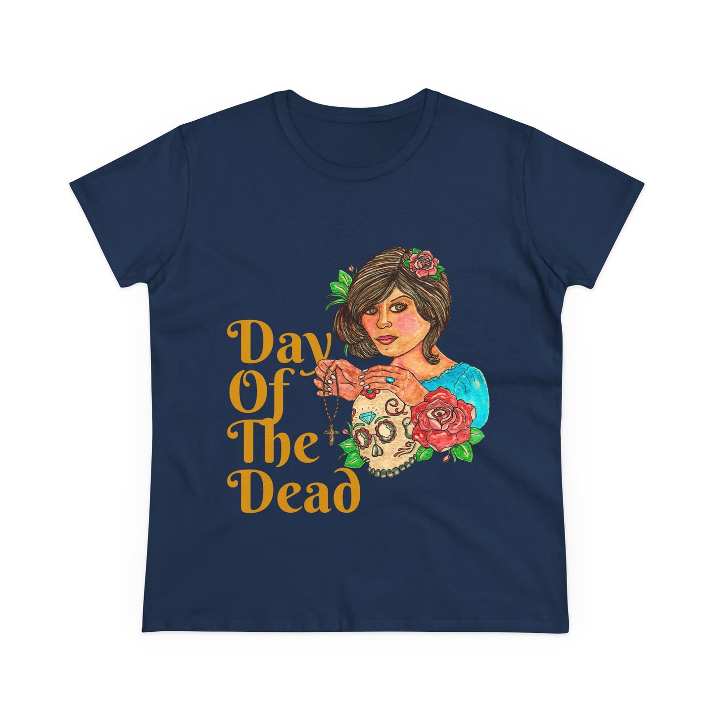 Day of the Dead Women's Midweight Cotton Tee