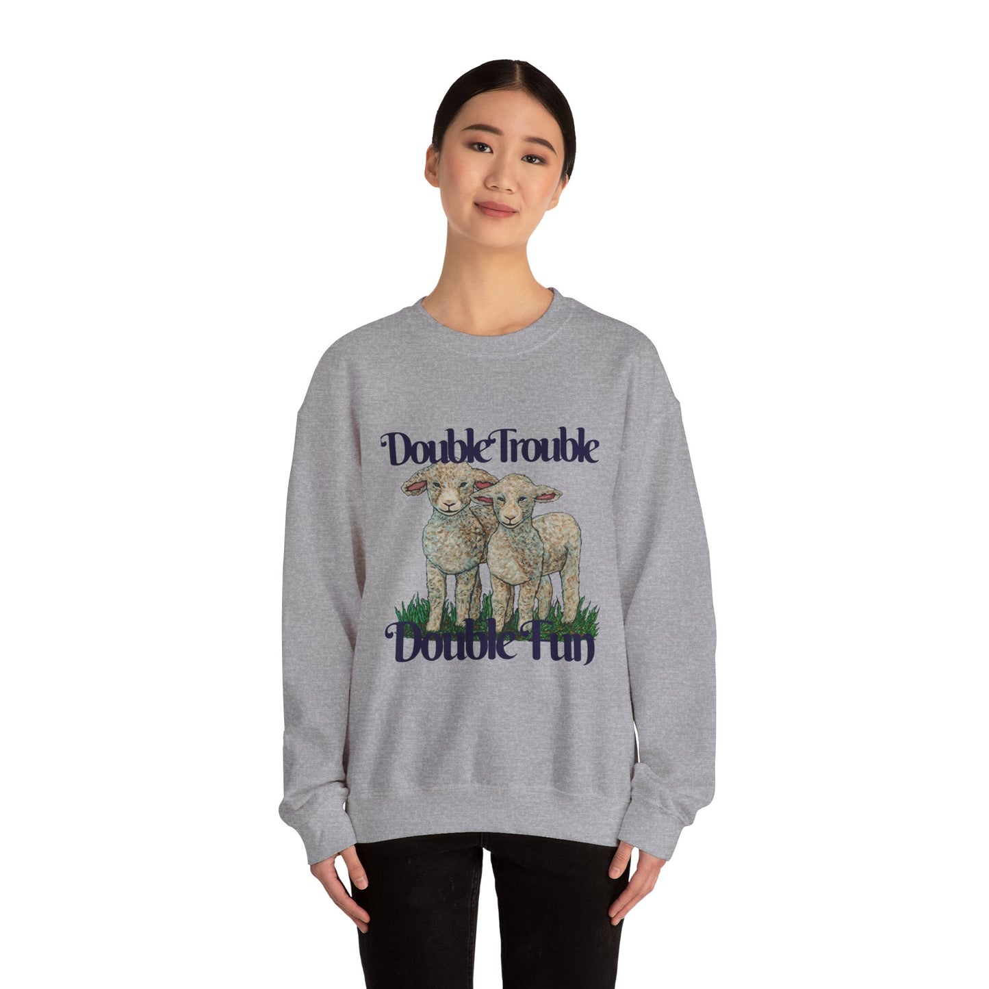 Double Trouble Double Fun Unisex Heavy Blend™ Crewneck Sweatshirt