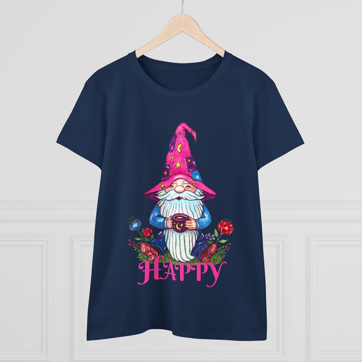 Happy Gnome Women's Midweight Cotton Tee