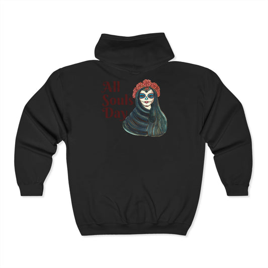 All Souls Day Unisex Heavy Blend™ Full Zip Hooded Sweatshirt