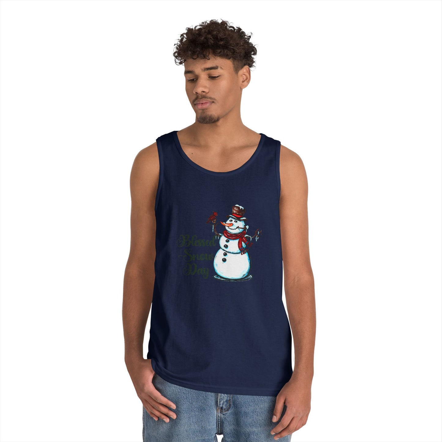 Blessed Snow Day Unisex Heavy Cotton Tank Top
