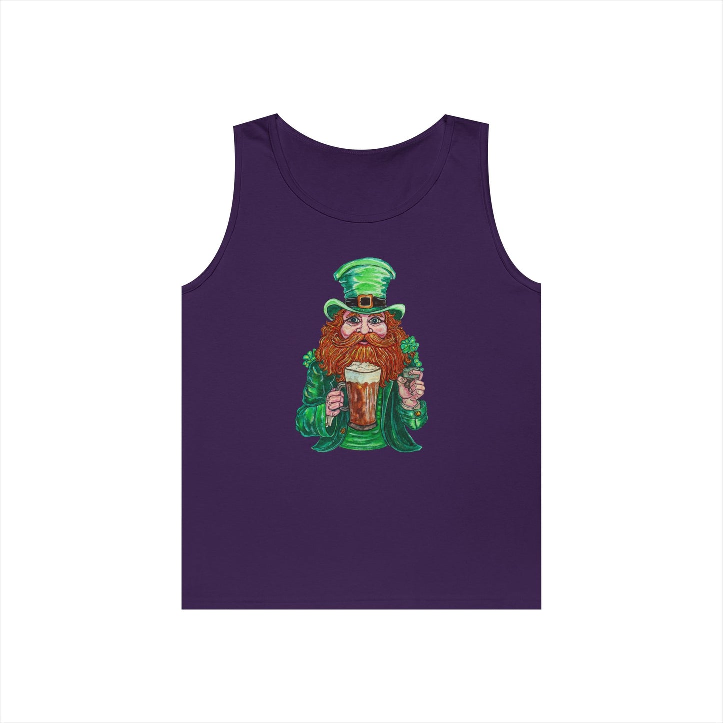 Drunken Leprechaun Unisex Heavy Cotton Tank Top
