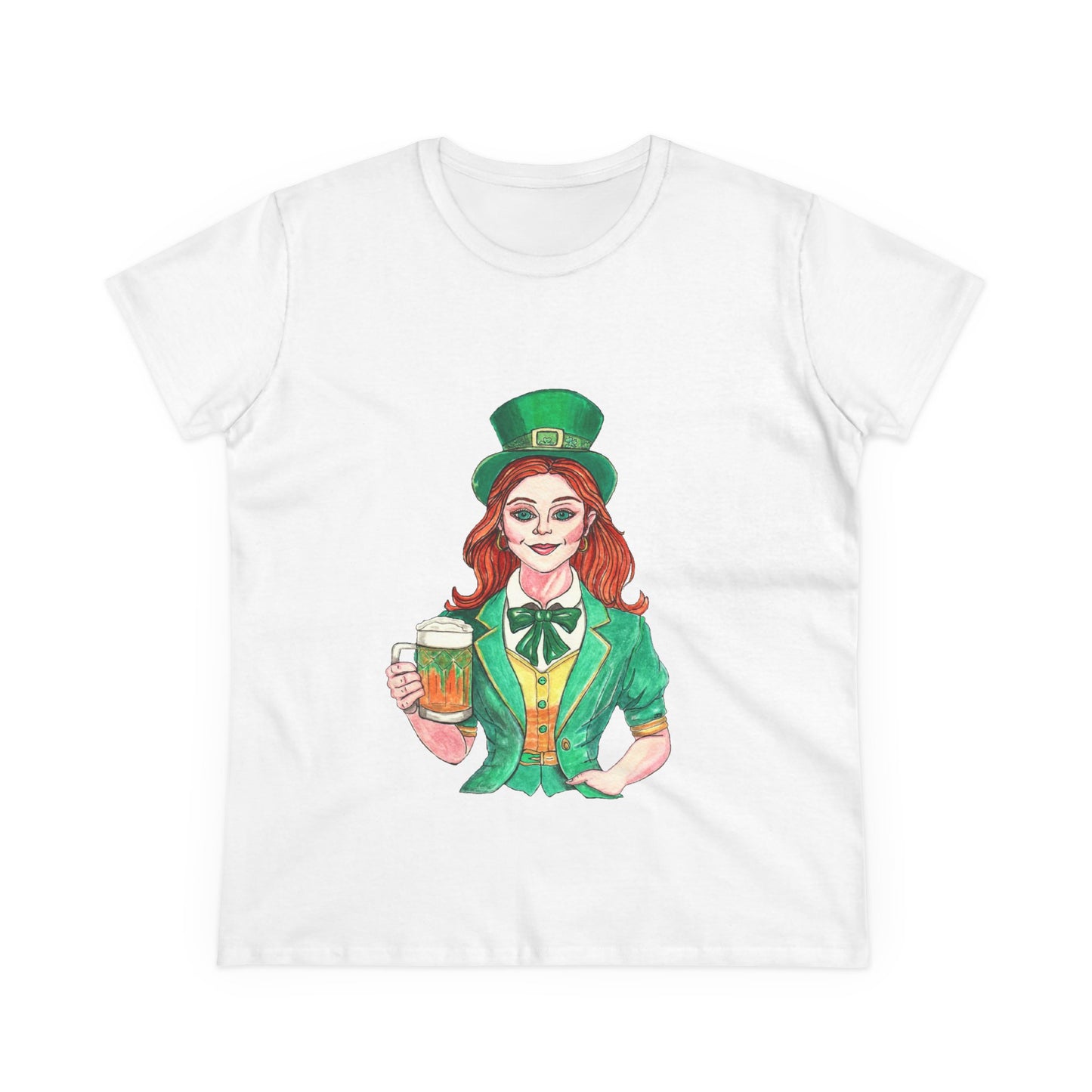 Paddy's Day Cheers Women's Midweight Cotton Tee